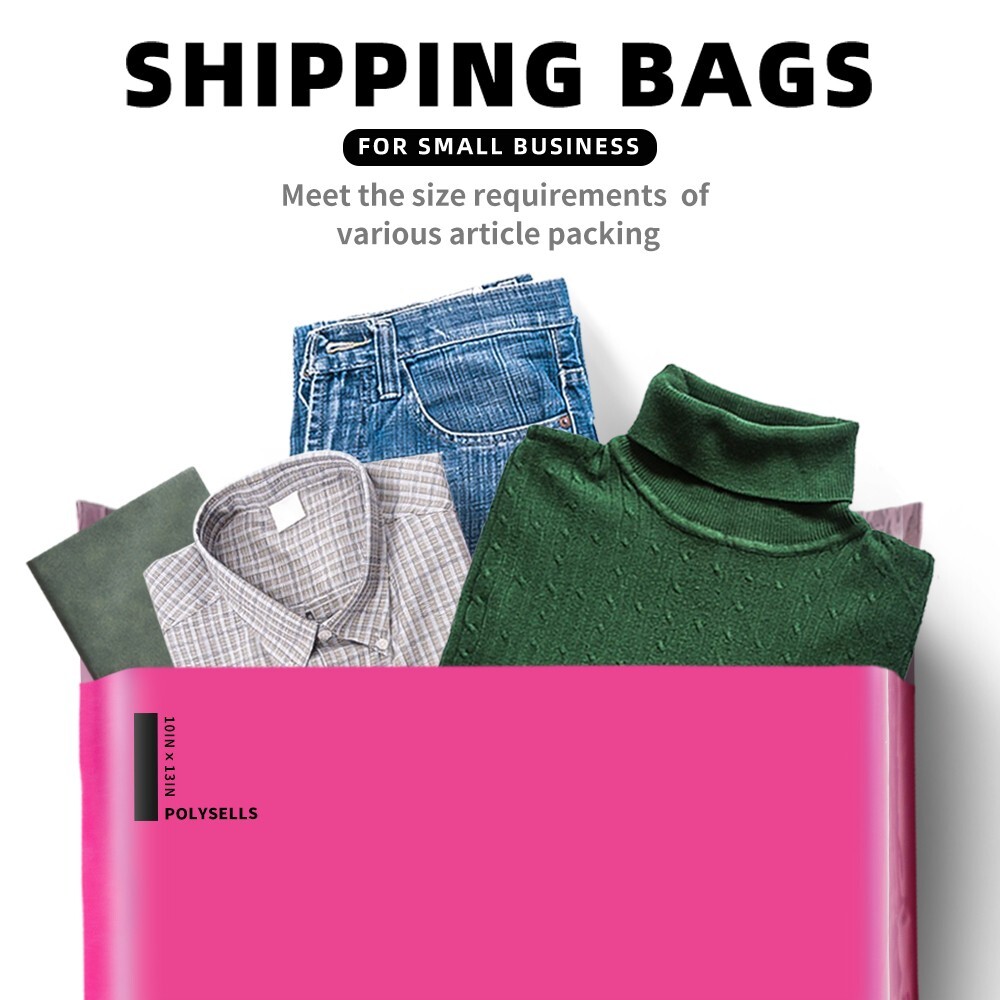 100 10×13 Poly Mailer Envelope Self Sealing Shipping Mailers Bags Pink POLYSELLS