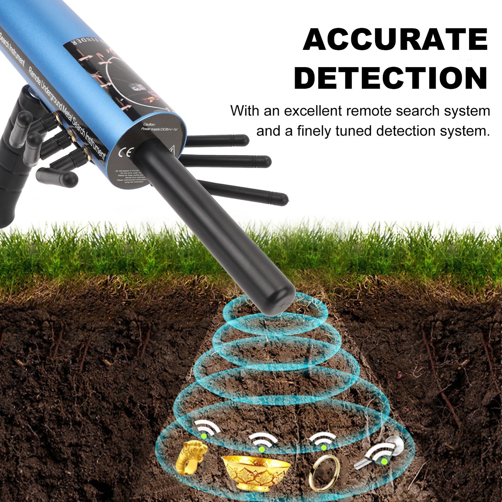 Metal Detector Stable Performance Gold Silver Copper Stone Detector with Transm