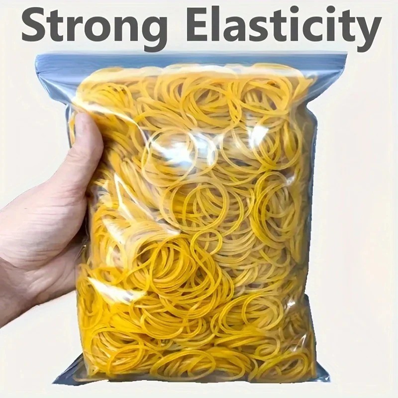High Elastic Yellow Rubber Bands 38mm – Durable Set of 100