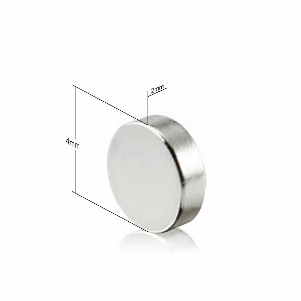 Super Strong N35 Round Disc Neodymium Mini Fridge Magnets Rare Earth 4 X 2 mm