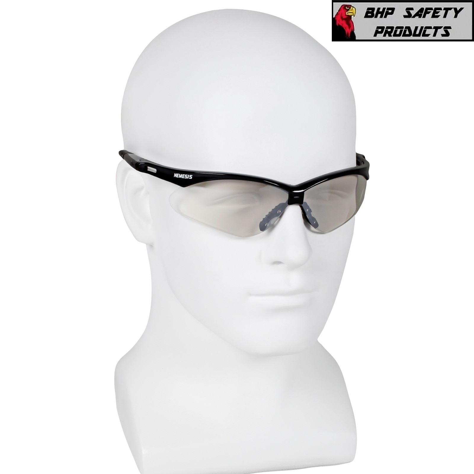 12 PAIR KLEENGUARD NEMESIS 25685 SAFETY GLASSES INDOOR/OUTDOOR LENS BLACK FRME