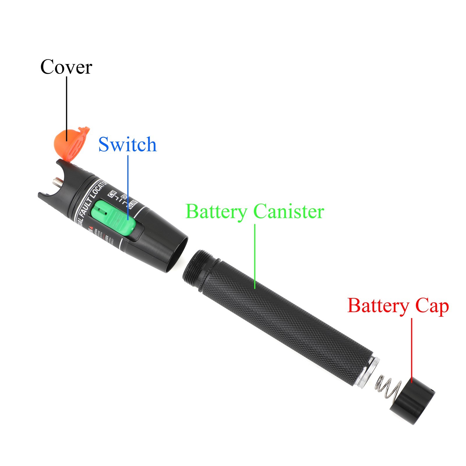 Visual Fault Locator – Red Light Test Pen 5/10/30/50KM Fiber Optic Cable Tester