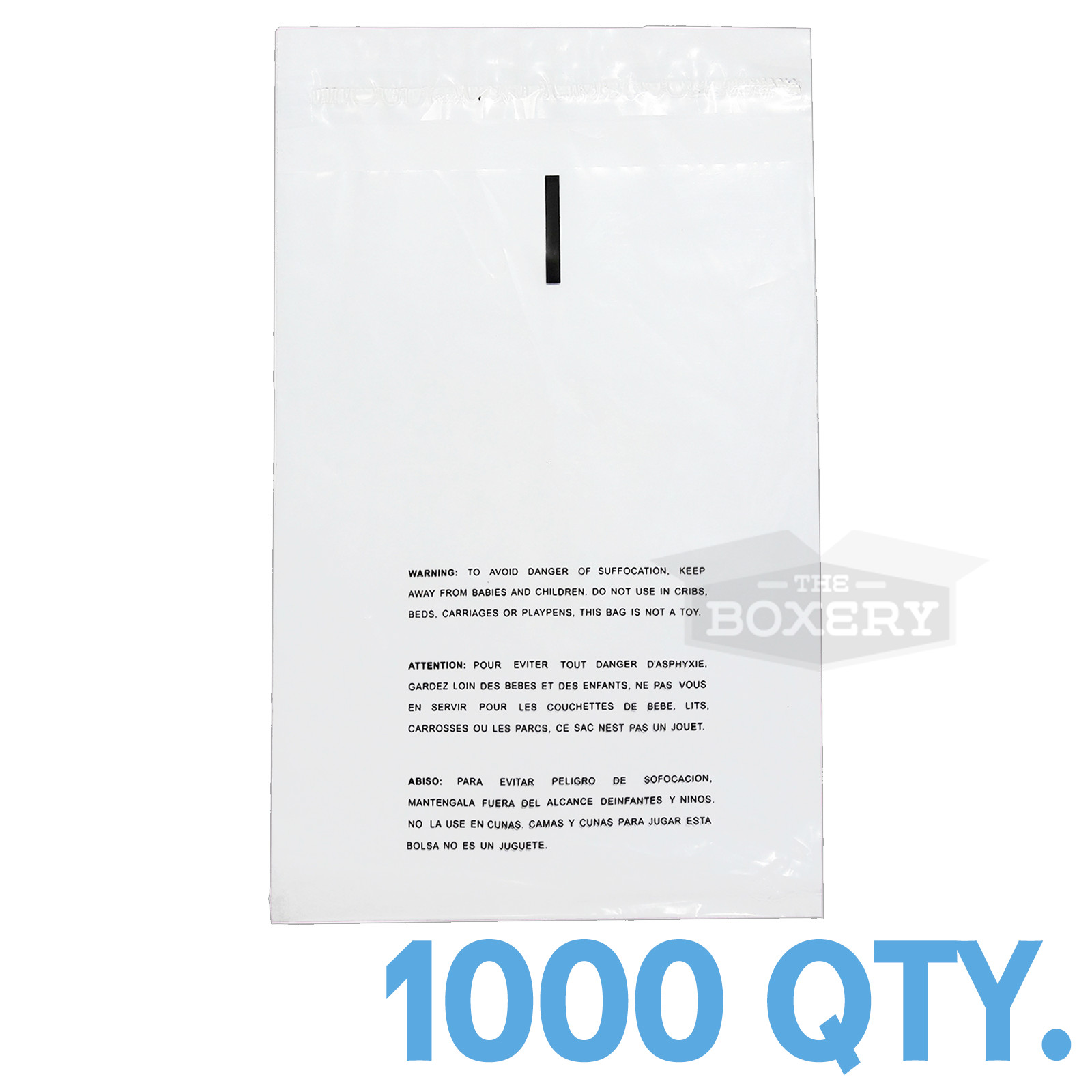 1000 10×12 Self Seal Suffocation Warning Clear Poly Bags 1.5 mil Free Shipping
