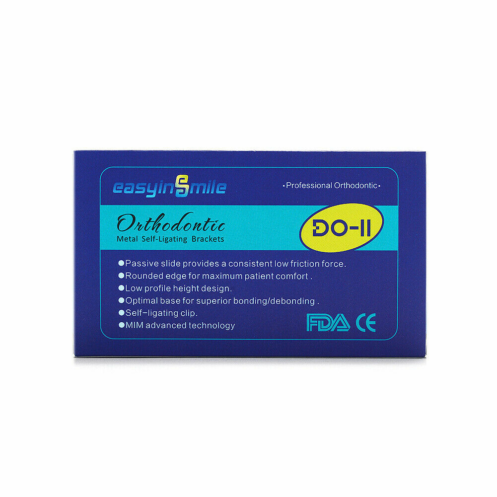 Dental Self-ligating Orthodontic Brackets Metal Passive Roth/MBT 022 3/345 Hooks