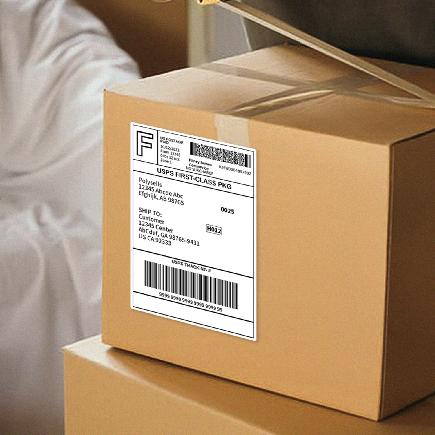 100-1000 Shipping Labels 8.5×5.5 Half Sheet Self Adhesive Round 2 Per Sheet