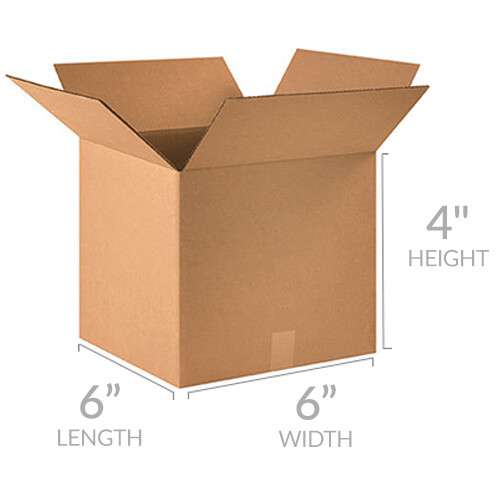 UOFFICE Corrugated Boxes 6 x 6 x 4″ Bundle of 25 Wholesale Boxes