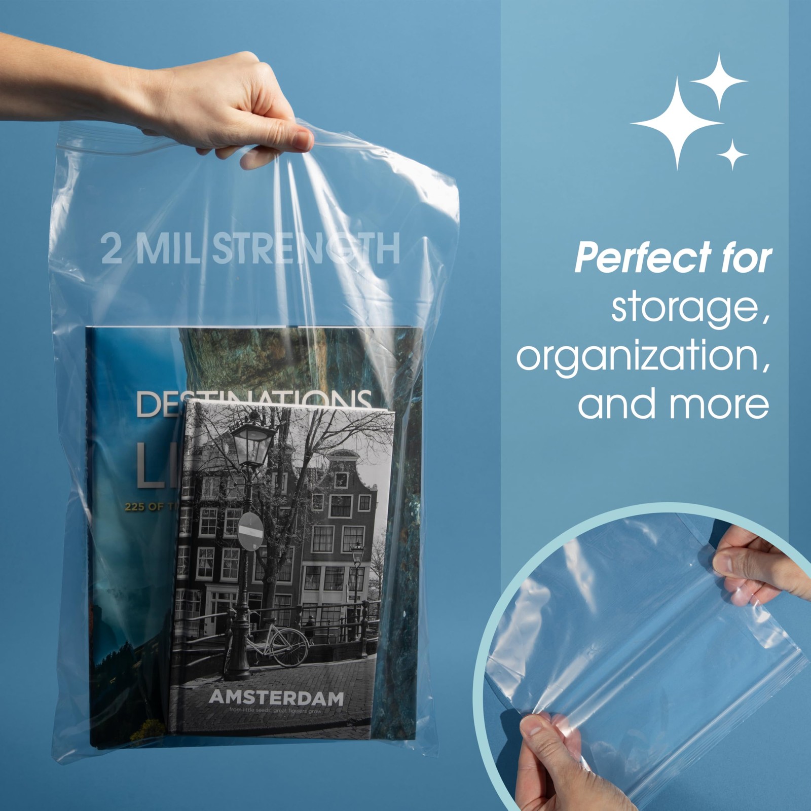 – 13″ X 18″ (100 Count) 2 Mil Clear Reclosable Zip Plastic Poly Bags with Res…