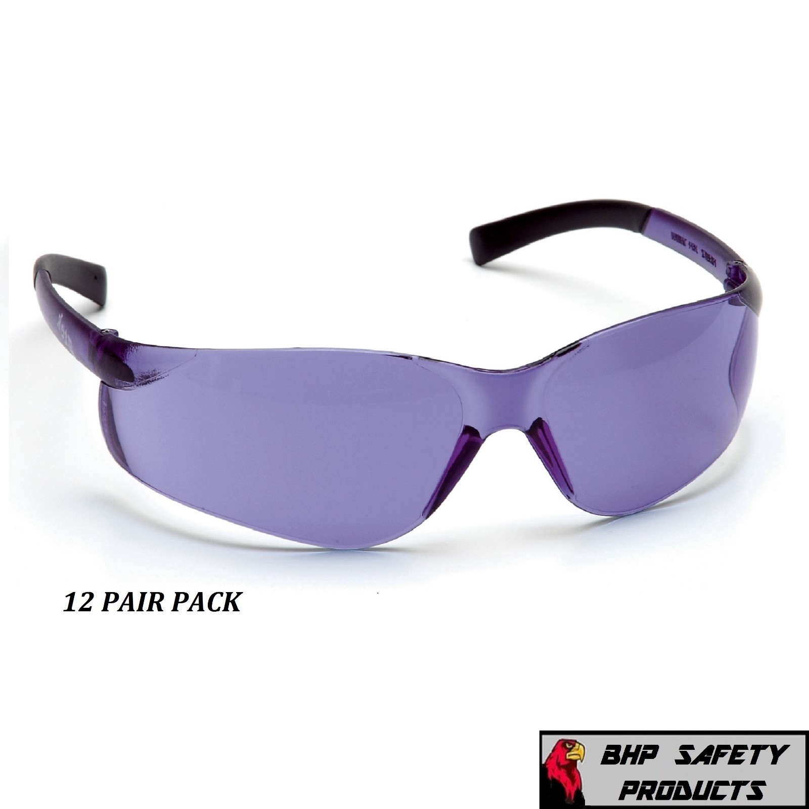 (12 PAIR) PYRAMEX ZTEK SAFETY GLASSES PURPLE HAZE LENS S2565S SUNGLASSES Z87+
