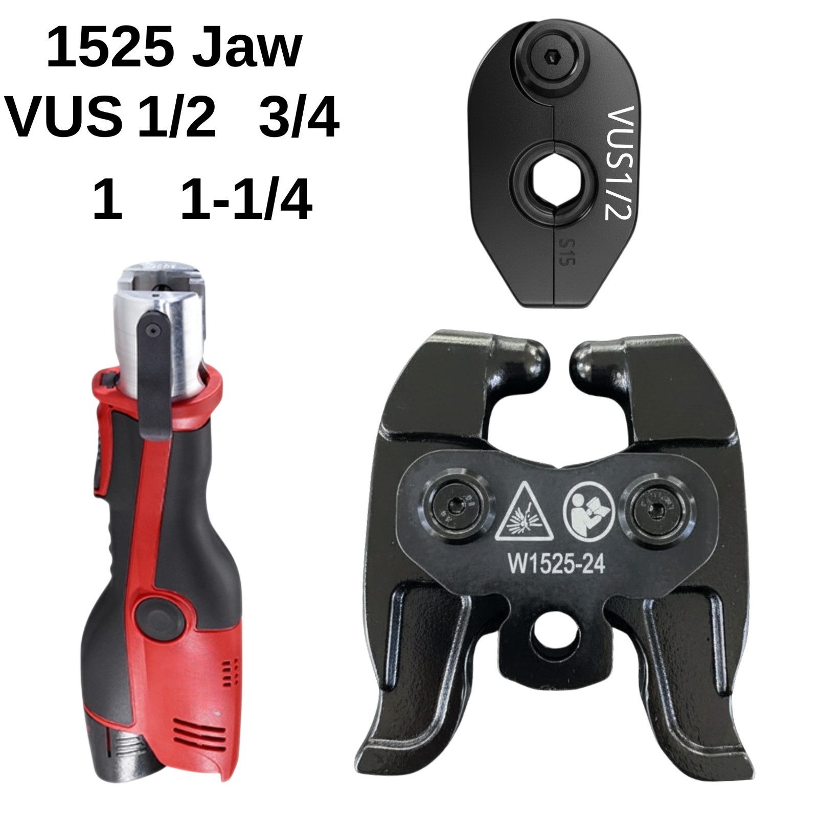 Rotating Press Jaw Ring Set For Milwaukee M12 US Standard Fittings 1/2”—1”