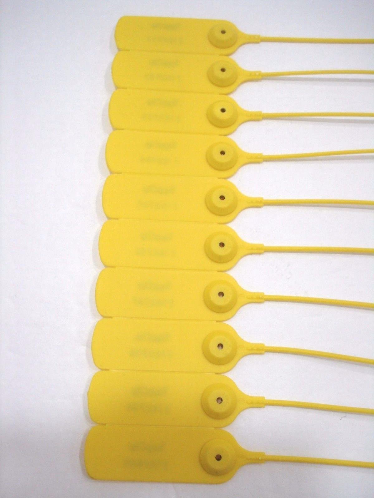 ToppClip 10 Yellow Plastic Security Pull Tight Seals Numbered New