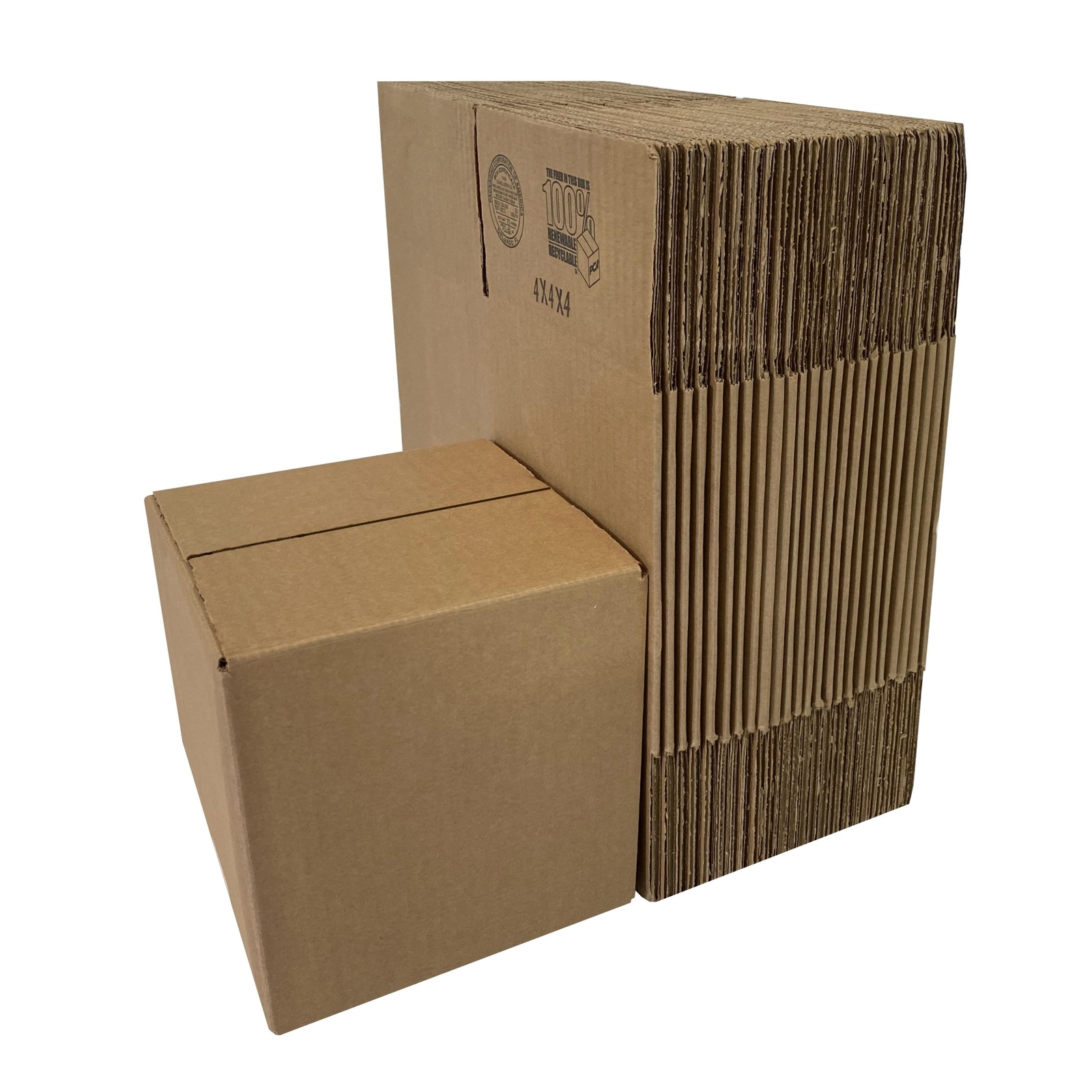 UOFFICE Corrugated Boxes 4 x 4 x 4″ Cube Mailing Boxes Bundle of 25