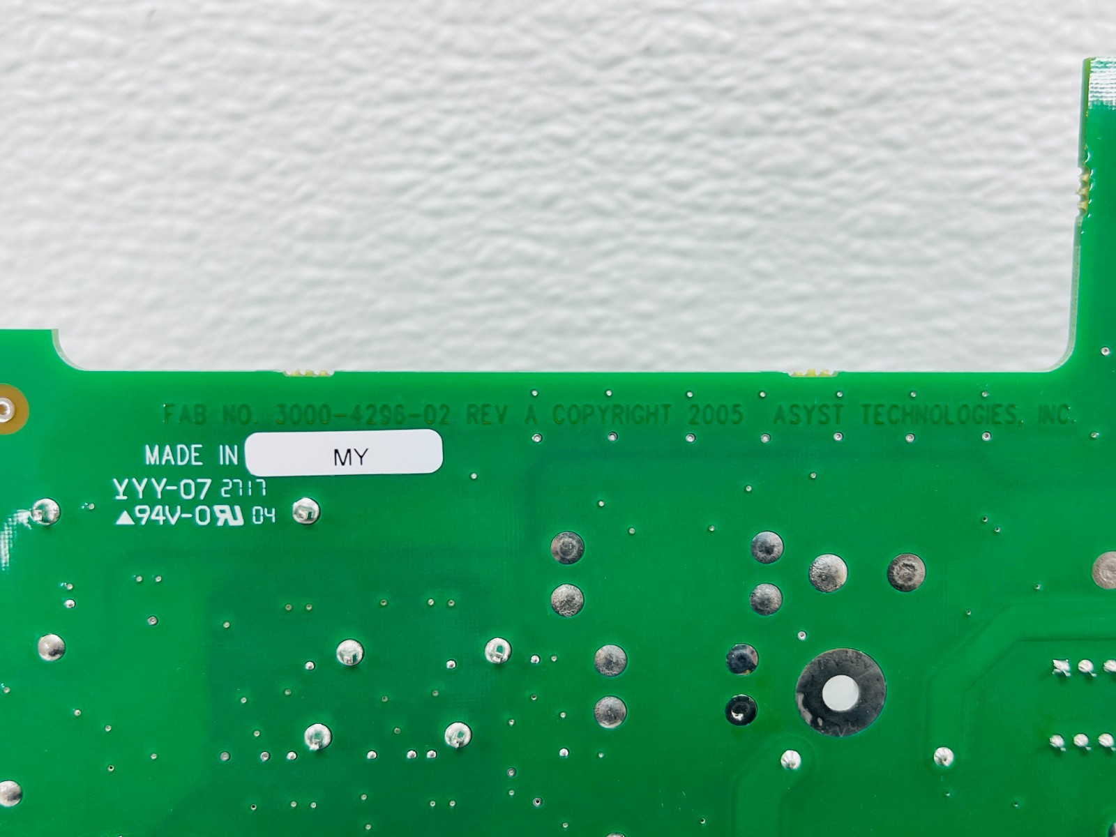 USED – Asyst3200-4296-03A PCB Board With Free Shipping – 30 Days Warranty