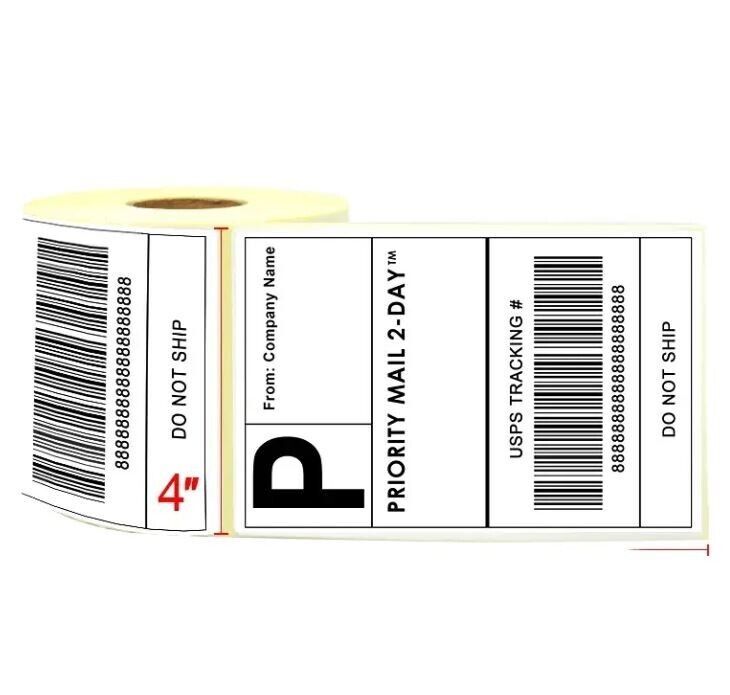 10 Rolls 4×6 Direct Thermal Shipping Labels – 250 per roll – 2500 labels