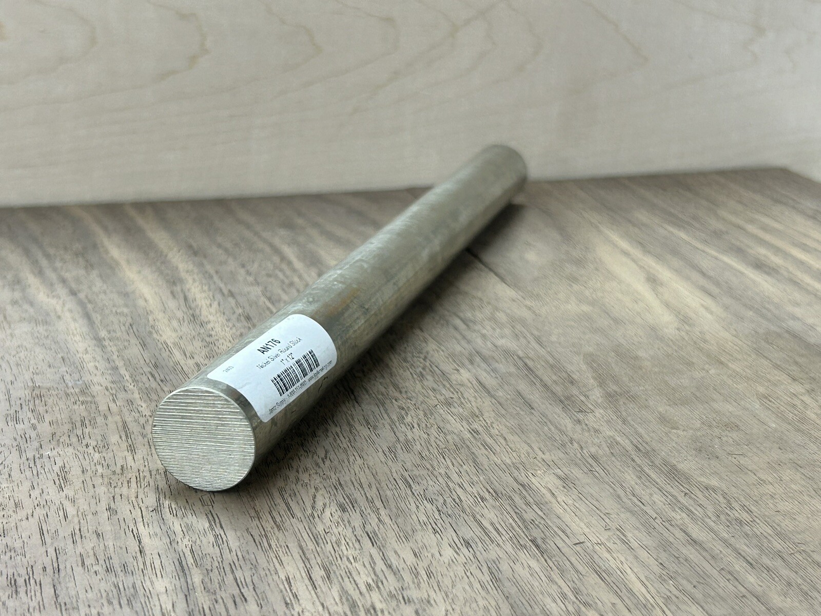 752 18% Nickel Silver 1″ Diameter x 12” Long turning stock Milling GERMAN SILVER