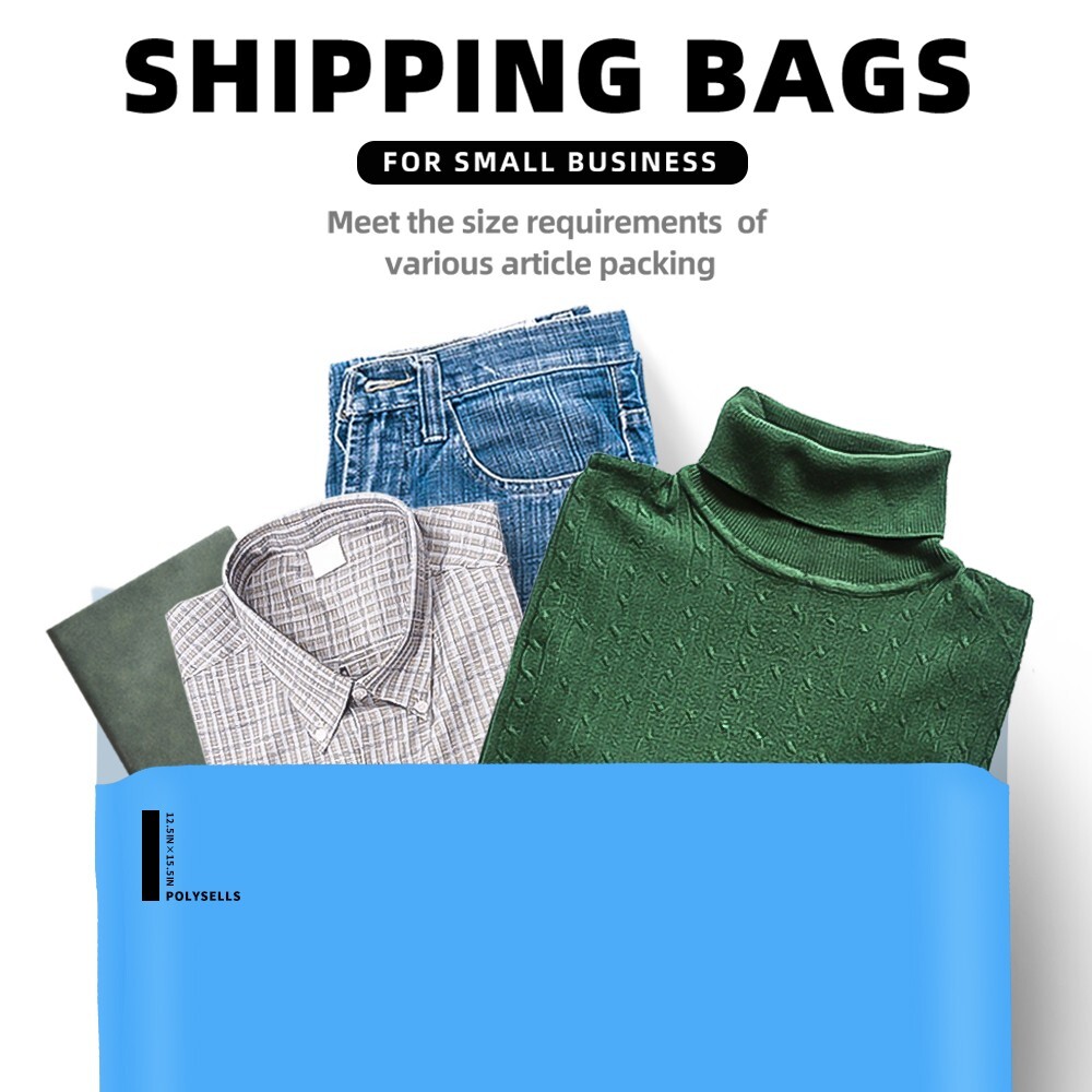 1000 12×15.5 Poly Mailers Envelope Self Sealing Shipping Mailers Blue POLYSELLS