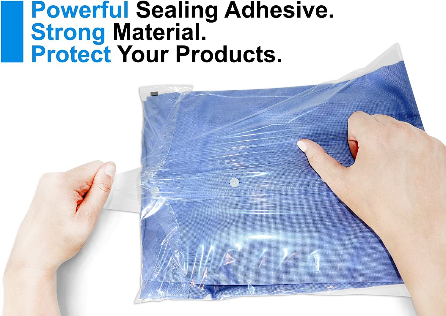 100 9×12 Self Seal Suffocation Warning Clear Poly Bags 1.5 mil Free Shipping