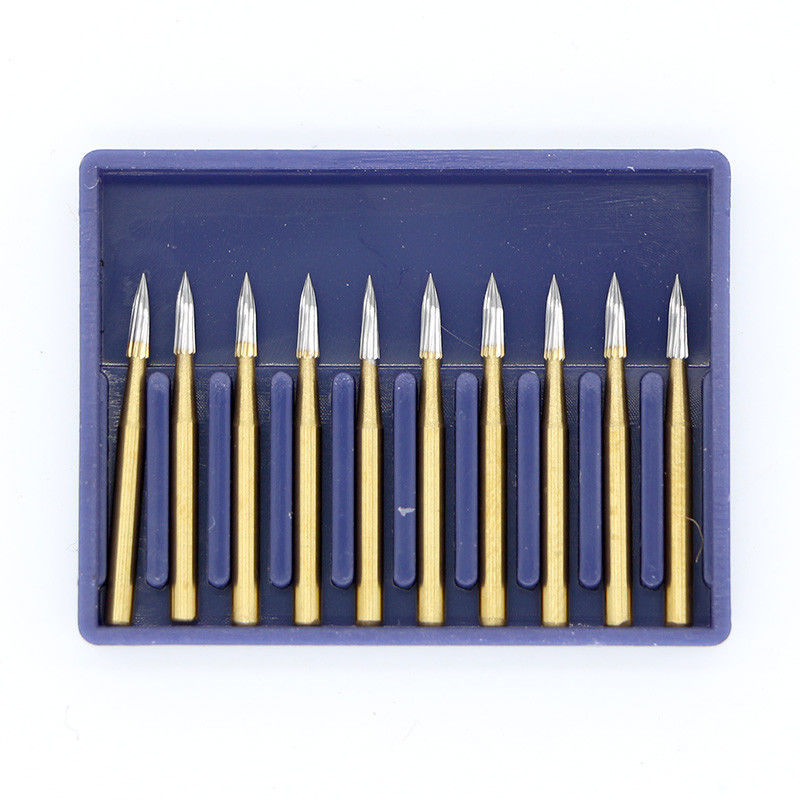 10 Pcs Dental Tungsten STEEL carbide trimming & finishing burs FG7901 7902 7903