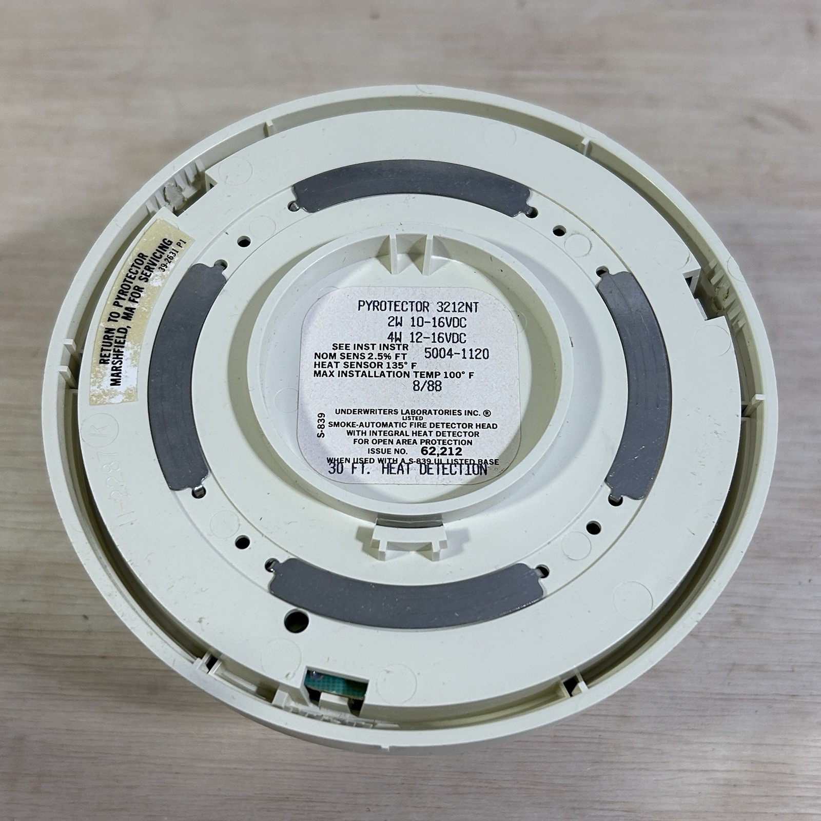 Pyrotector Phoenix Smoke Detector Head Photoelectric Model 3212NT Thermal