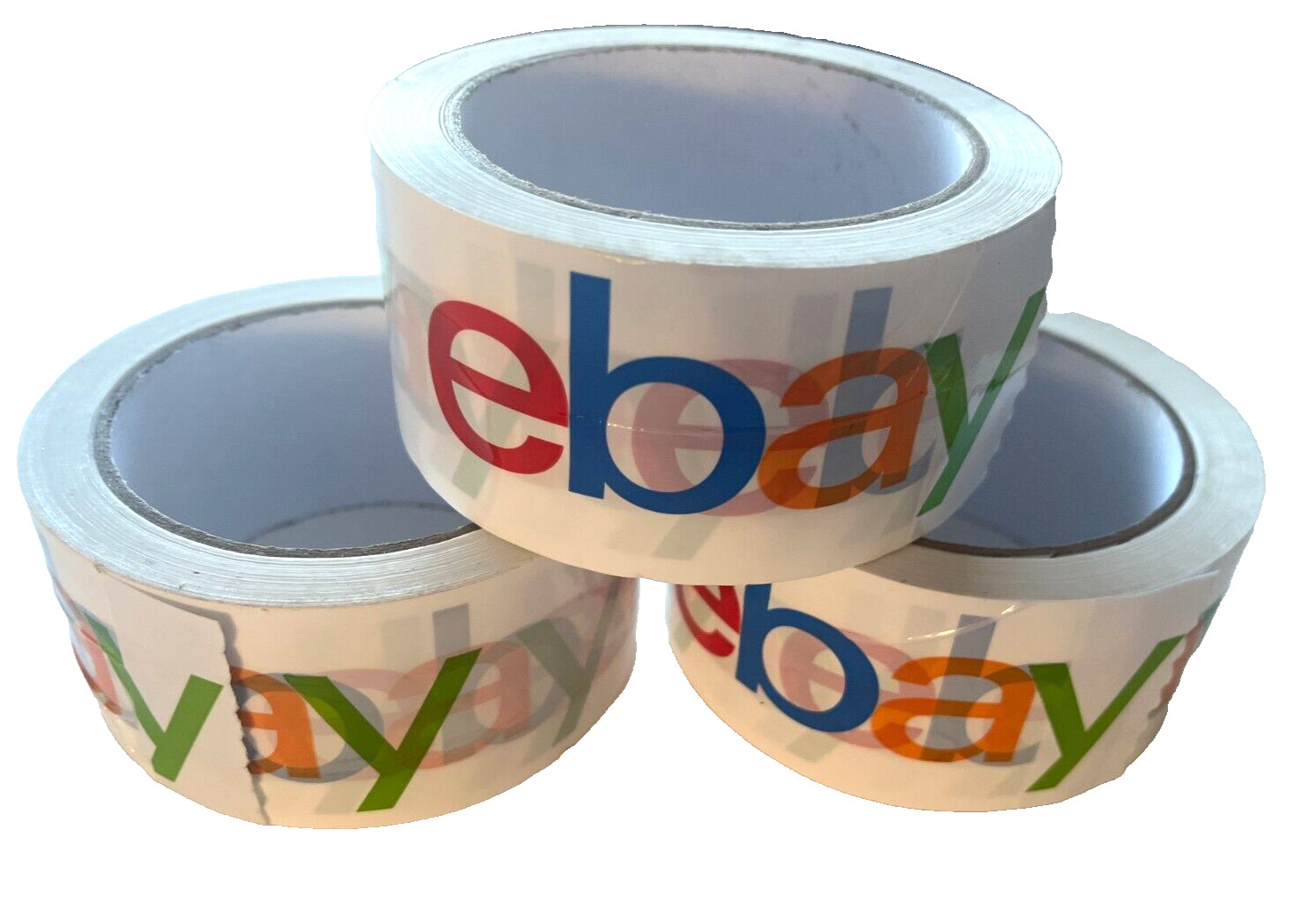 3-Pack Color Logo eBay Branded Packaging Tape 2″ x 75 Yards NEW