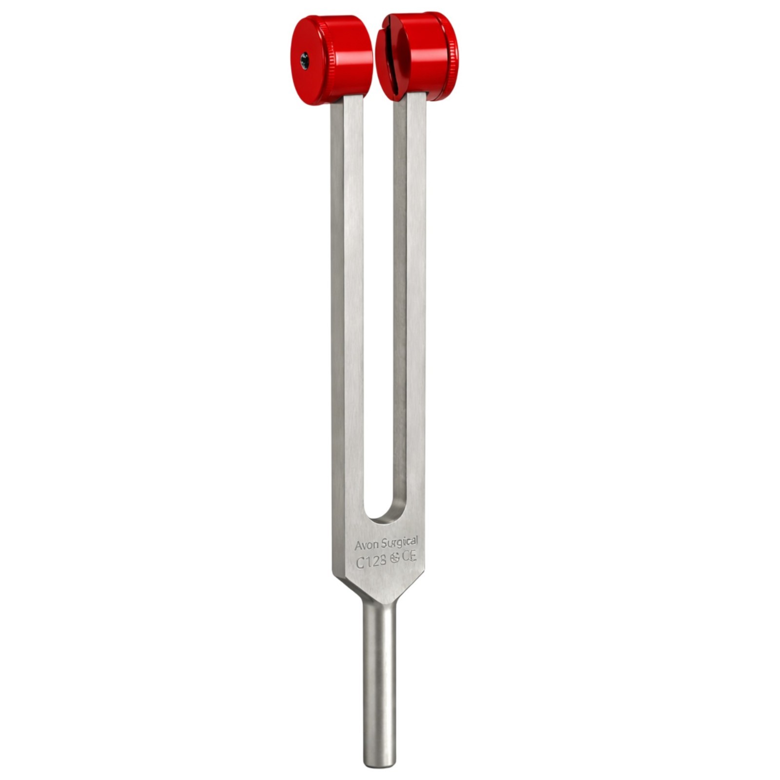 PREMIUM RED Tuning Fork With Weights – C 128 – SURGICAL MEDICAL INSTRUMENTS