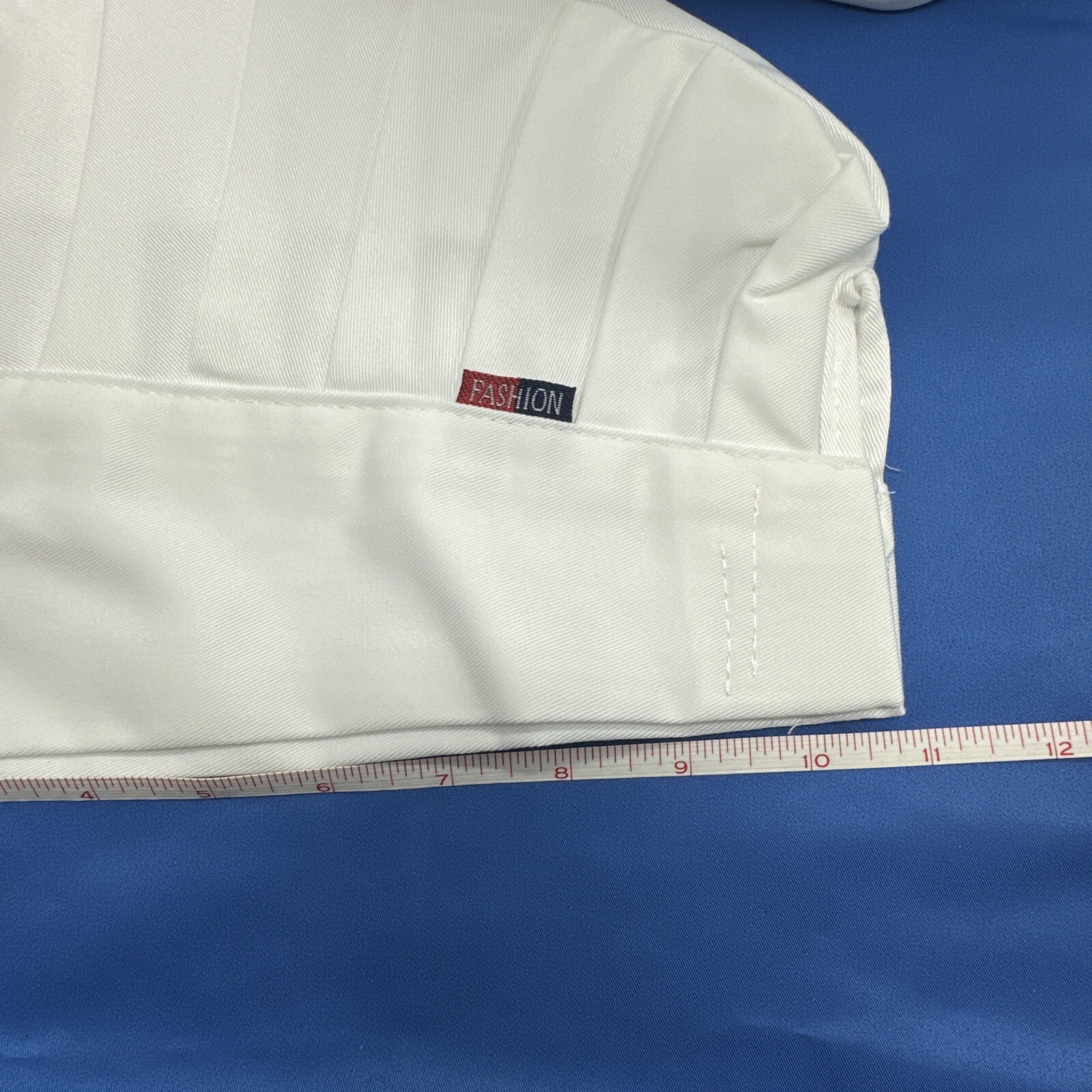 2 Chef Hat White Fashion Brand Fits 22 Inch With Elastic Stretch To 24 Inch NIP