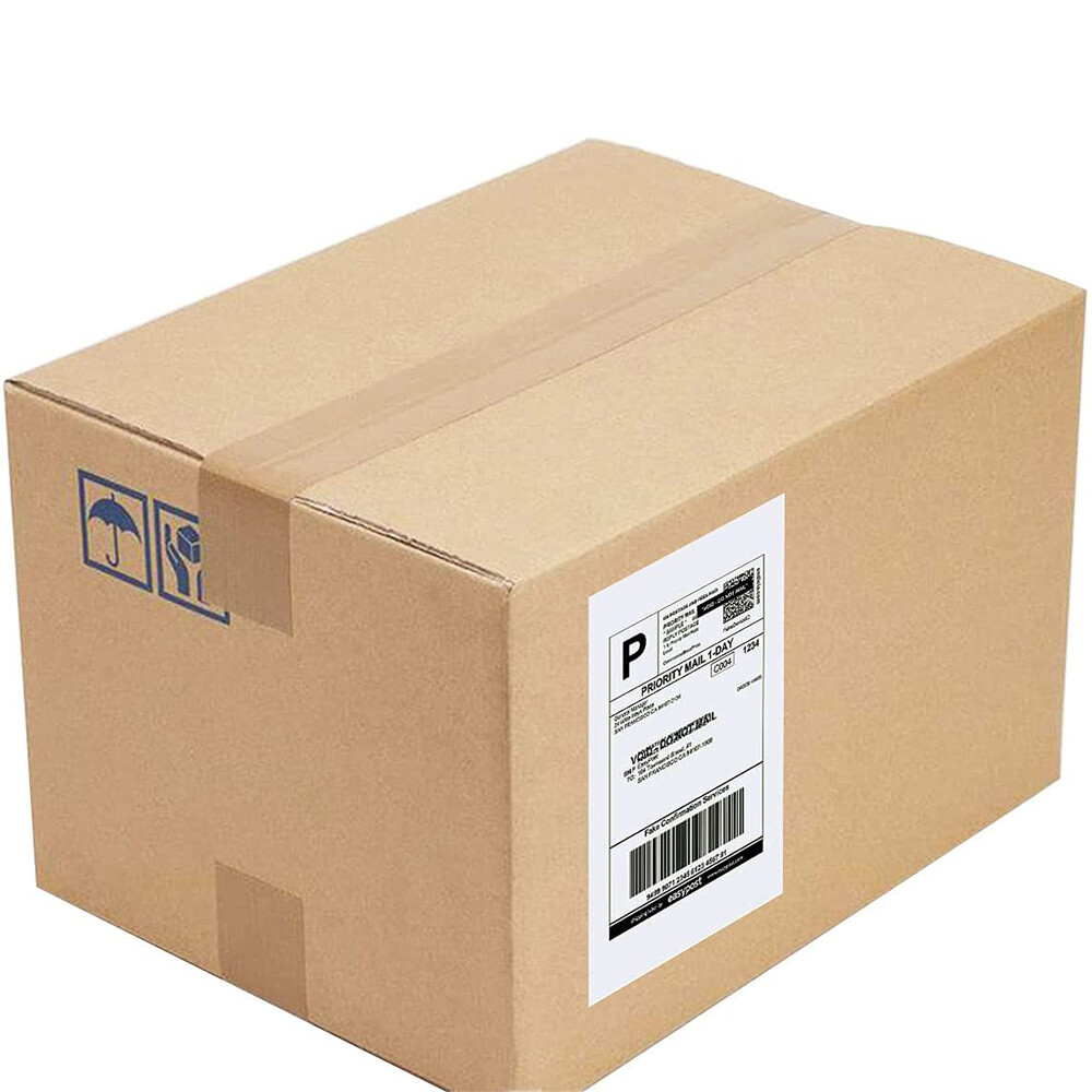 50-10000 Premium 8.5″x 5.5″ Half Sheet Self Adhesive Shipping Labels 2 Per Sheet