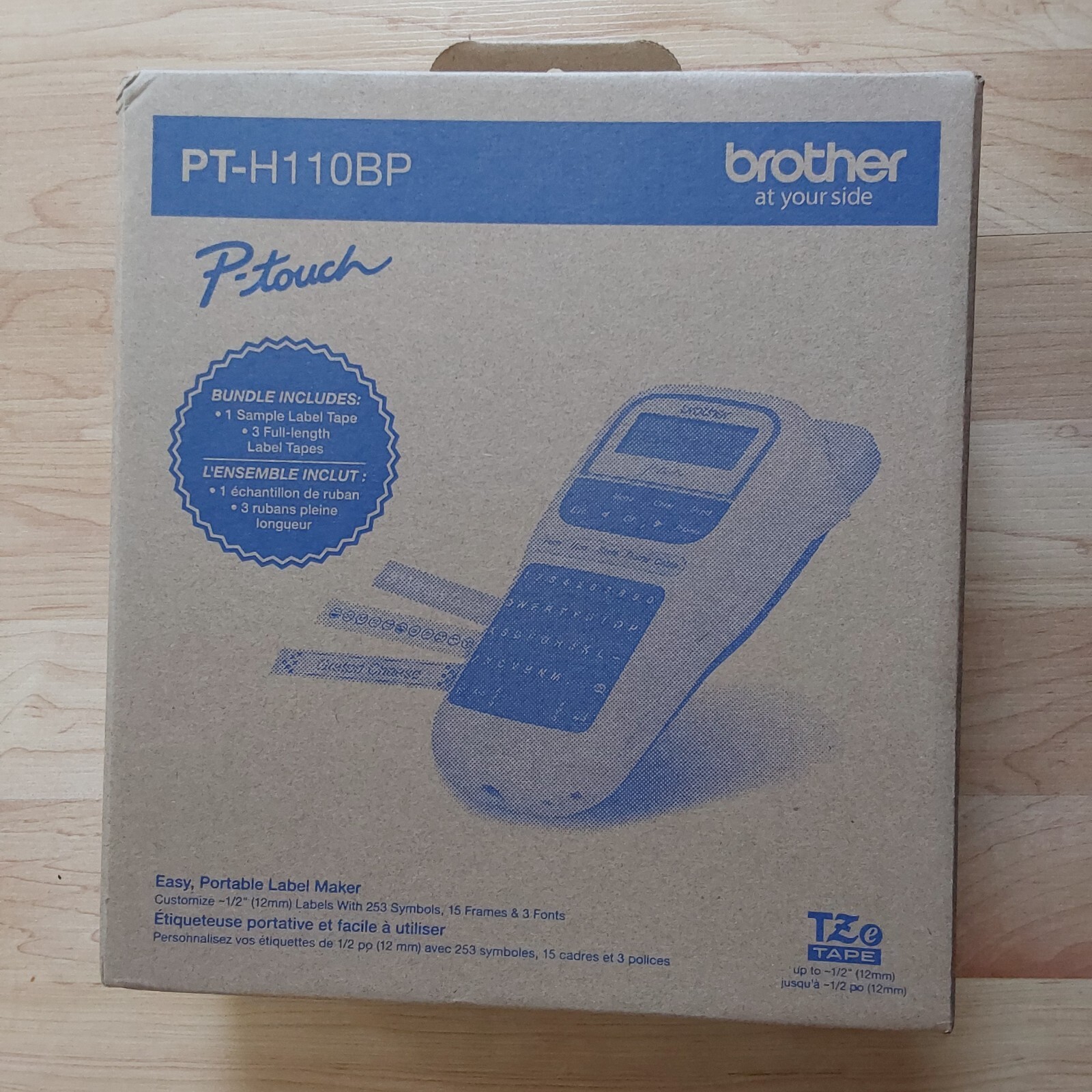 Brother P-Touch PT-H110BP Portable Label Maker 3 Label Tapes 1 sample tape READ