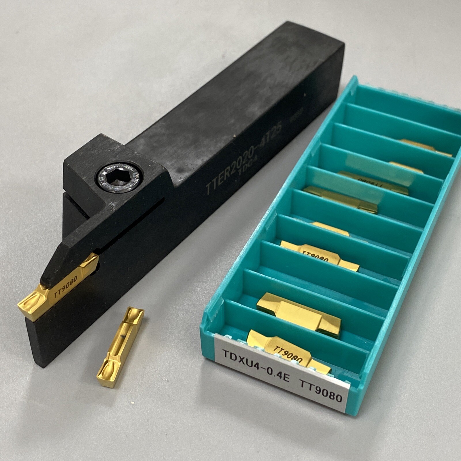 3/4 TTER2020-4 Grooving Tool Holder Cutter Holder with TDXU4-0.4E ZM9080 Inserts