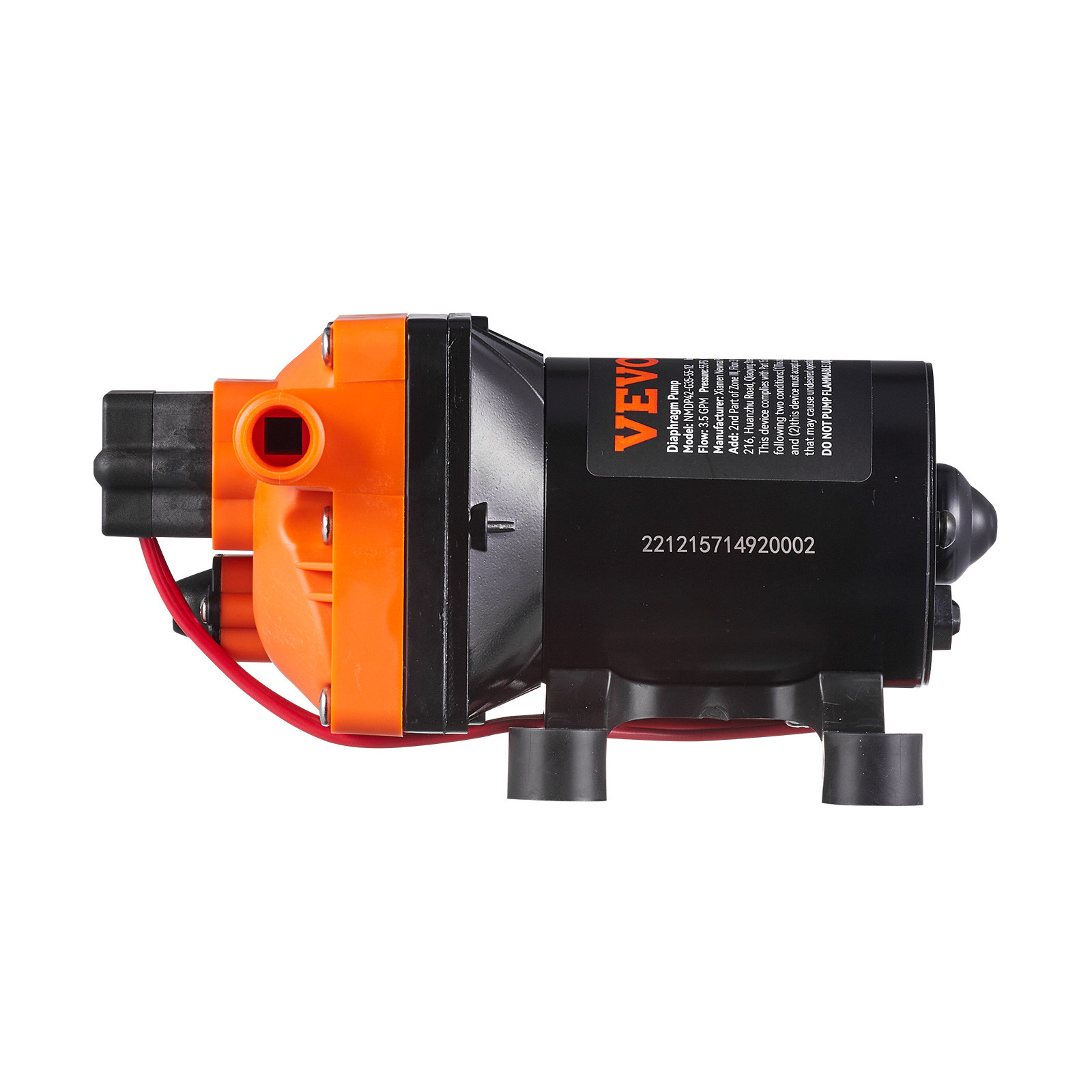 12V Water Pressure Diaphragm Pump Self-Priming Pump 55 PSI 3.5 GPM Boat RV