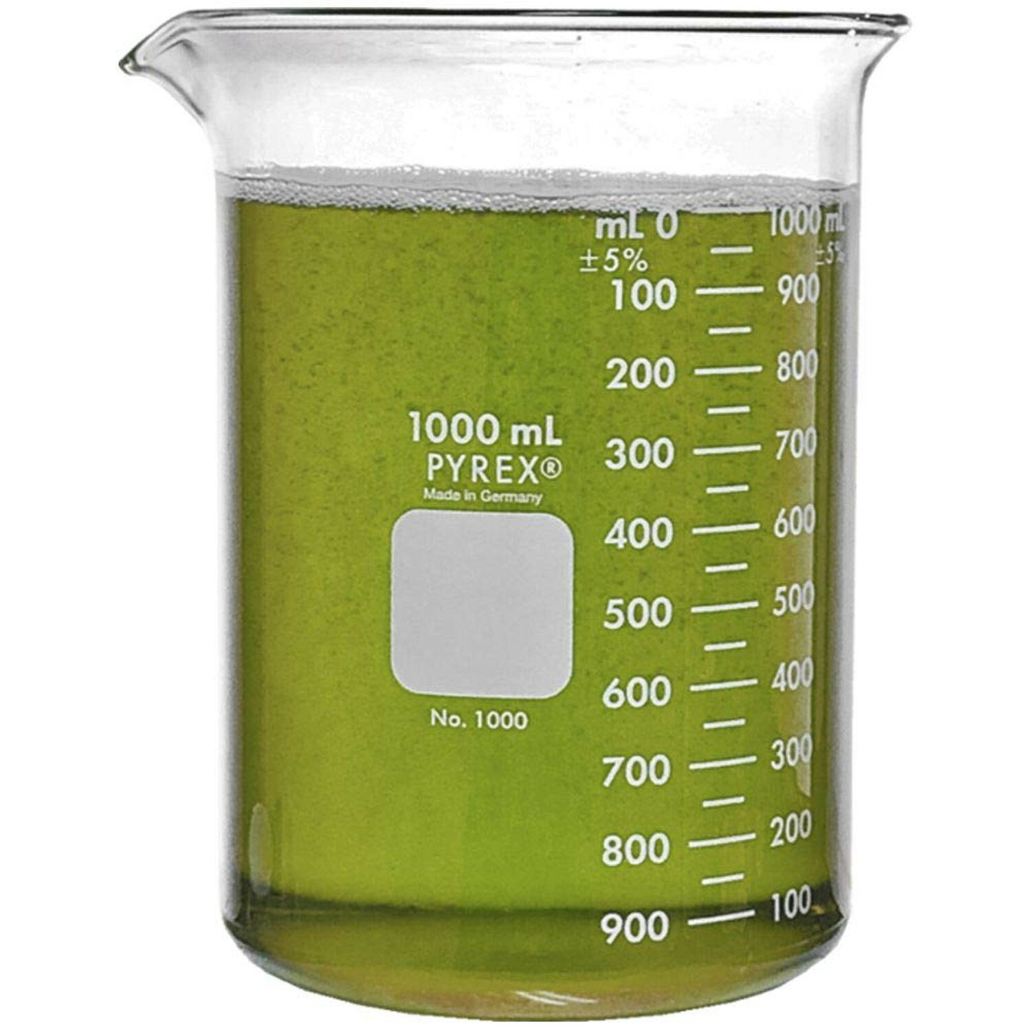 1000ml Glass Beaker, Griffin Low Form, Graduated, PYREX 1000-1L (Single)