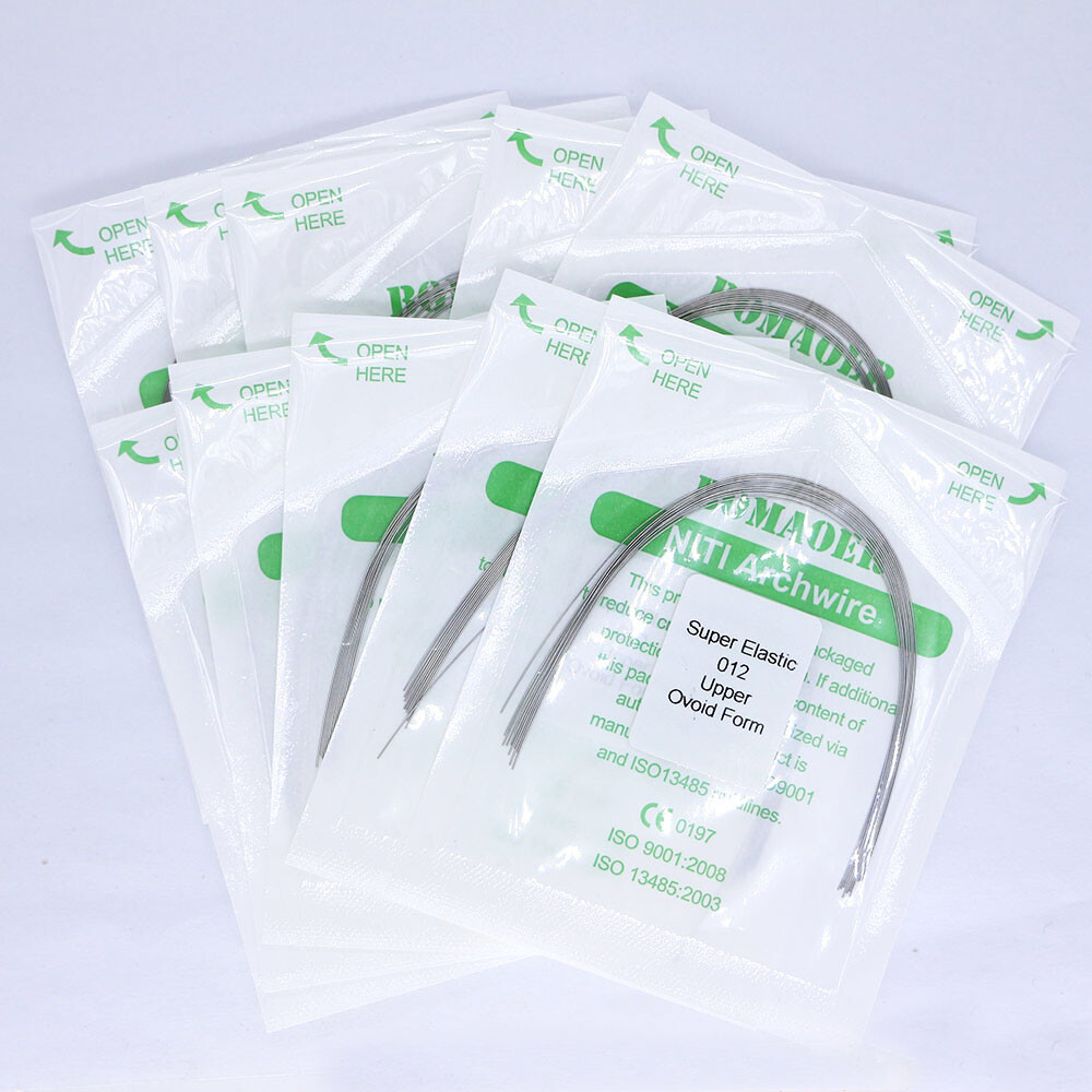 Dental Orthodontic Super Elastic Niti (Round Ovoid)Arch Wire 012 Upper 10 Packs