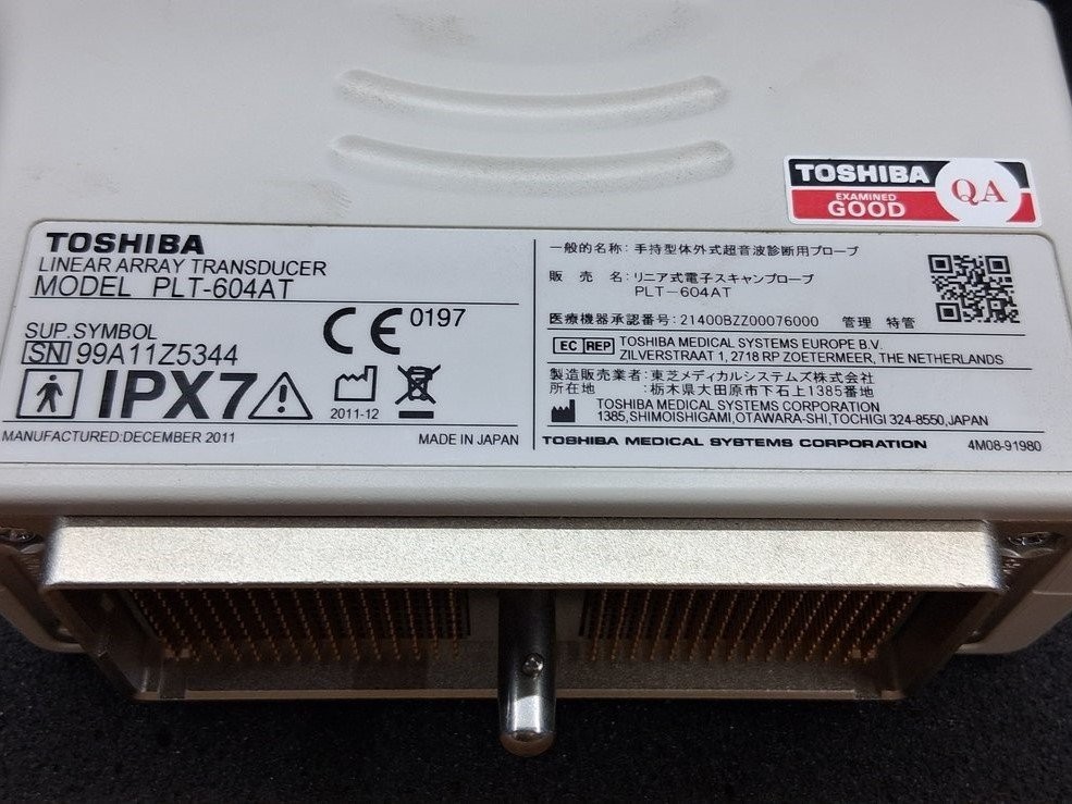 TOSHIBA PLT-604AT LINEAR ARRAY ULTRASOUND TRANSDUCER PROBE 30 DAYS WARRANTY**