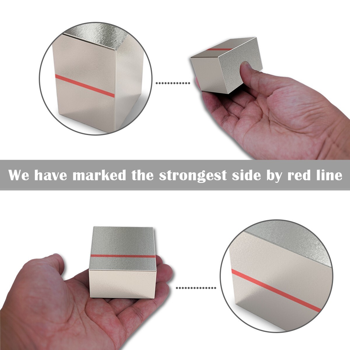 Block Magnet N52 Grade Industril Magnet 2x2x1” N52 550LB/250KG Neodymium