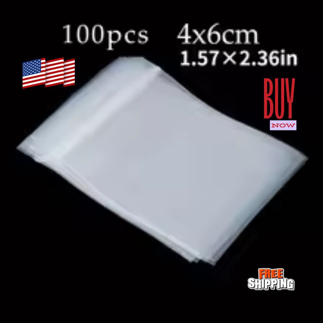 Clear Zip Seal Plastic Bags Jewelry Zipper Top Lock Reclosable Baggies