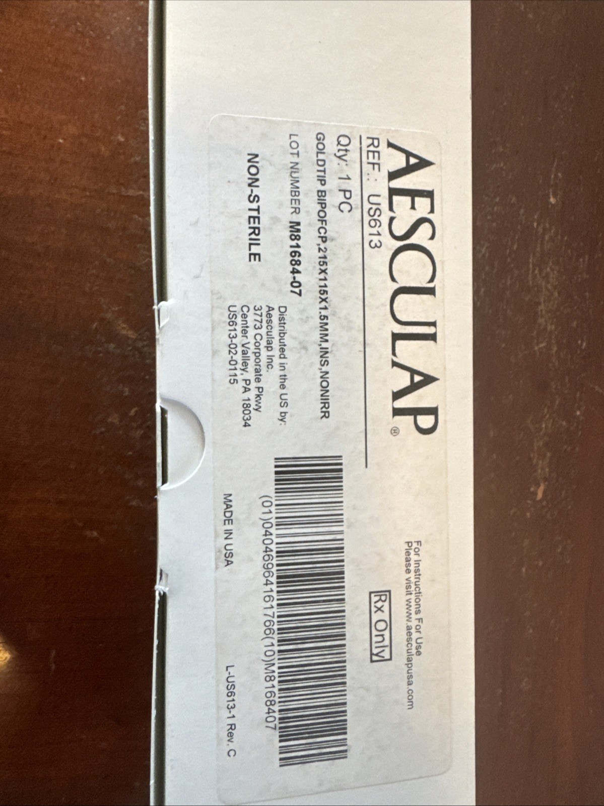 Aesculap bipolar forcep – 215 X 115 X 1.5MM Insulated None Irrigating – US613
