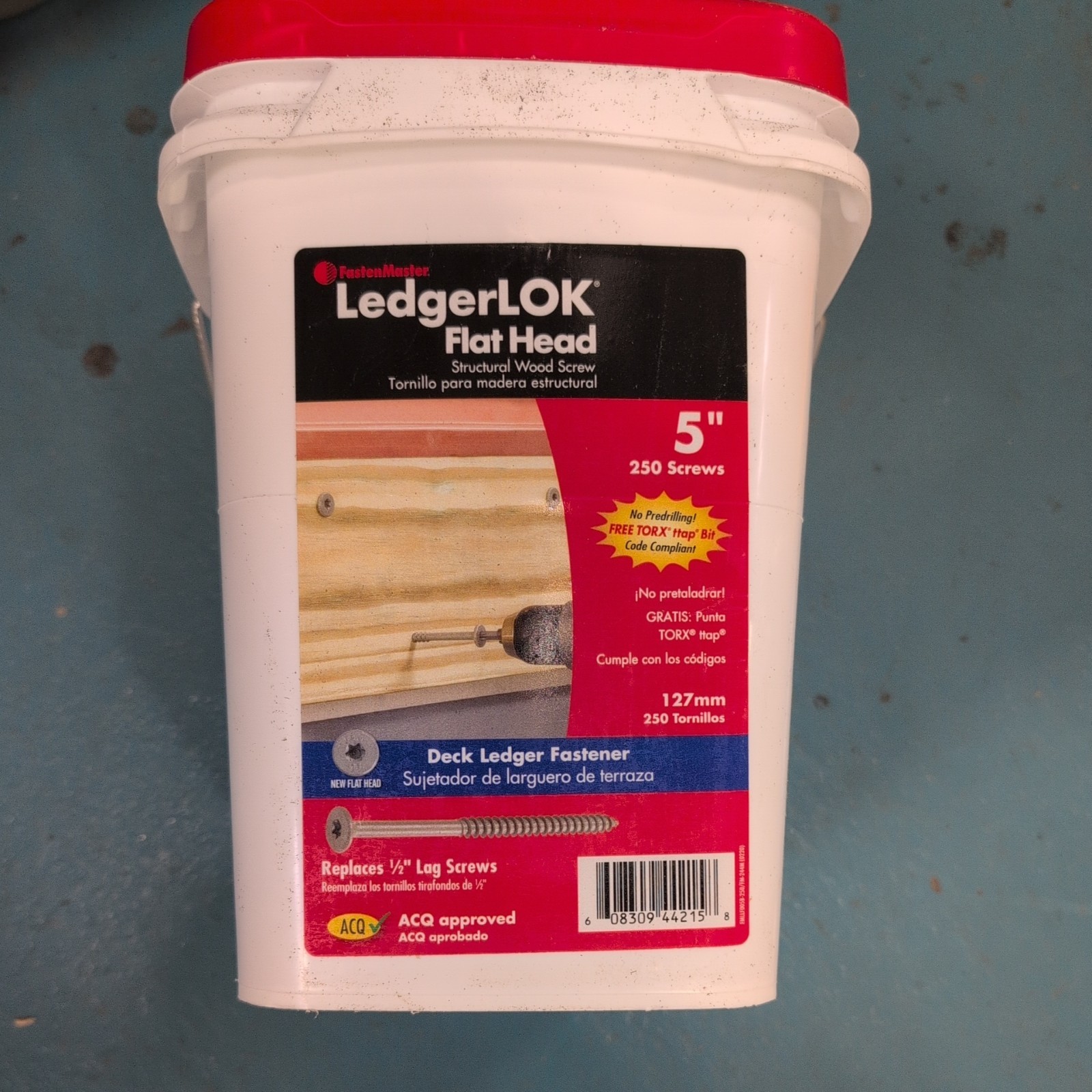 FastenMaster FMLLF005B-250 LedgerLOK 5x14in Star Flat Head Epoxy screw