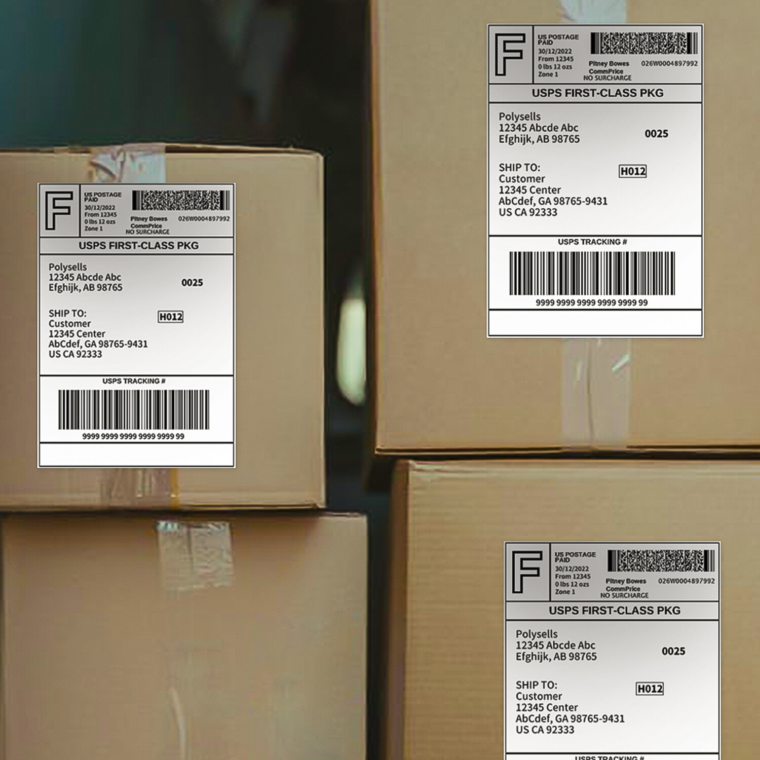 100-1000 Shipping Labels 8.5×5.5 Half Sheet Self Adhesive Round 2 Per Sheet