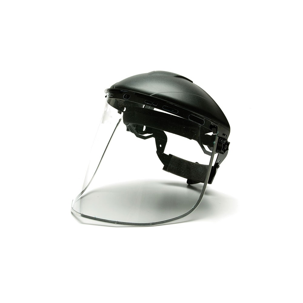 Pyramex S1040 Clear Aluminum Bound Polycarbonate Face Shield ANSI Z87.1