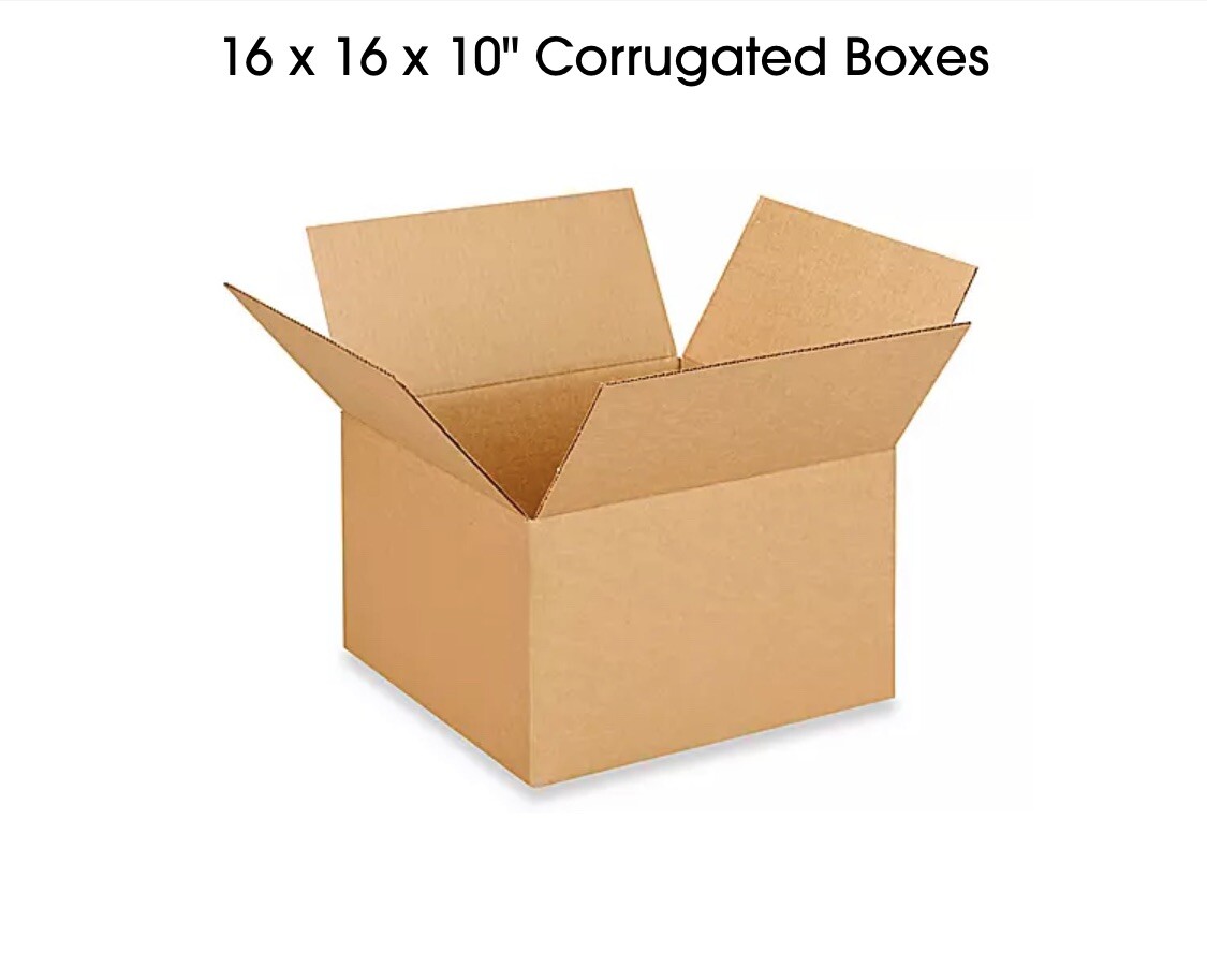16 x 16 x 10″ Corrugated Boxes. Bundle of 25pcs – Quick Shipping