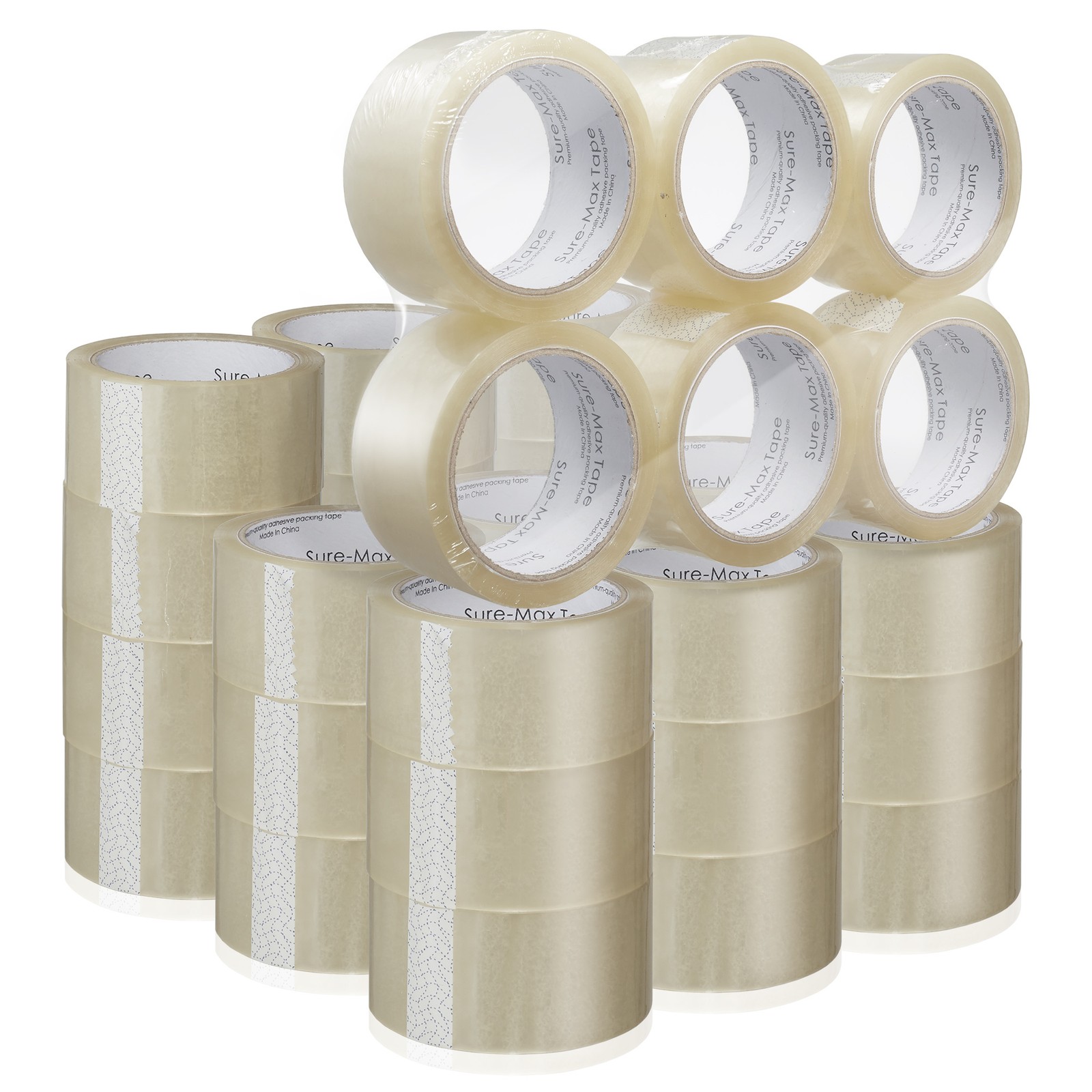 36 Rolls Carton Sealing Clear Packing Tape Box Shipping – 2 mil 2″ x 55 Yards