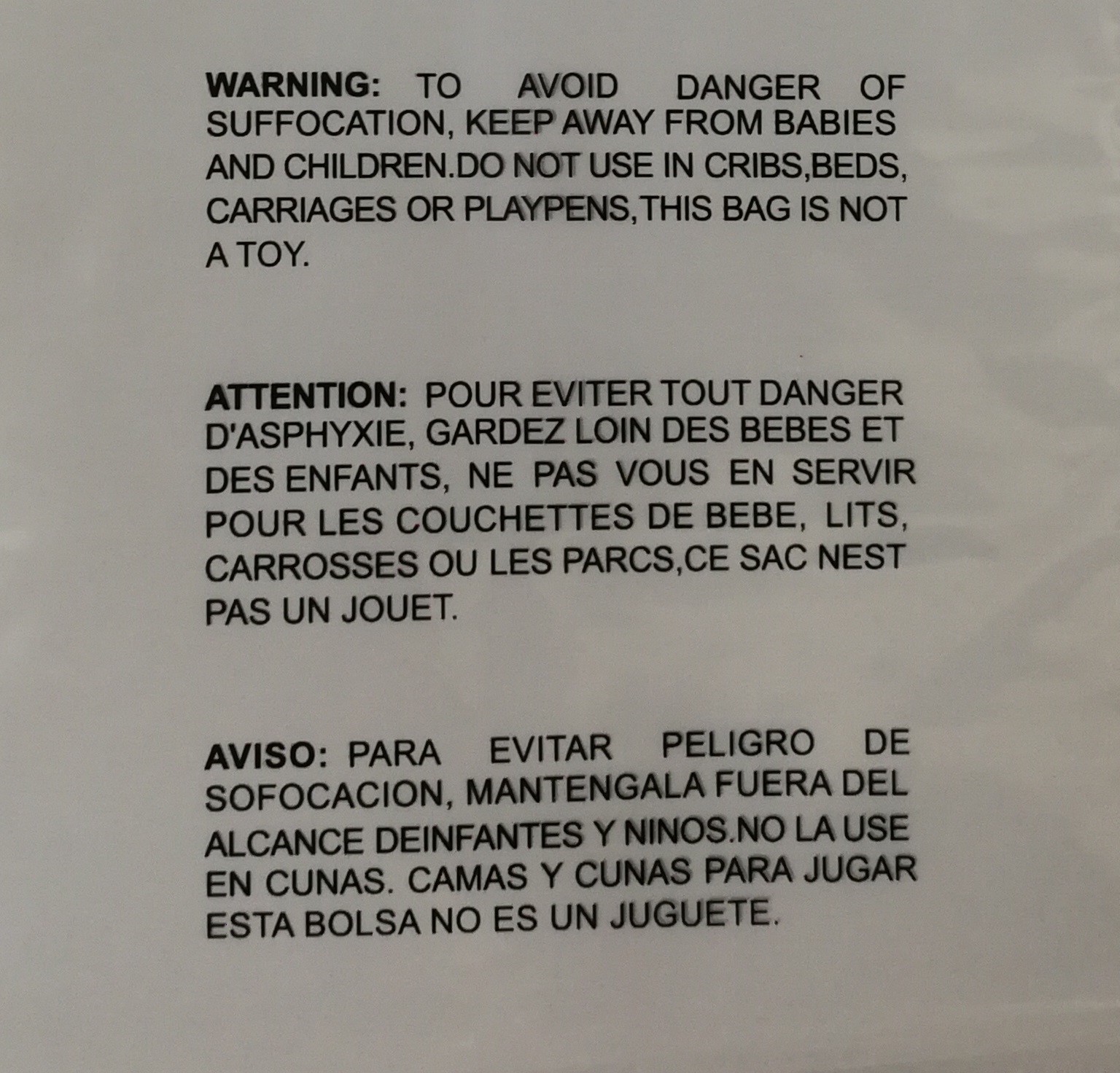 300 6×9 Self Seal Suffocation Warning Clear Poly Bags 1.5 mil Free Shipping