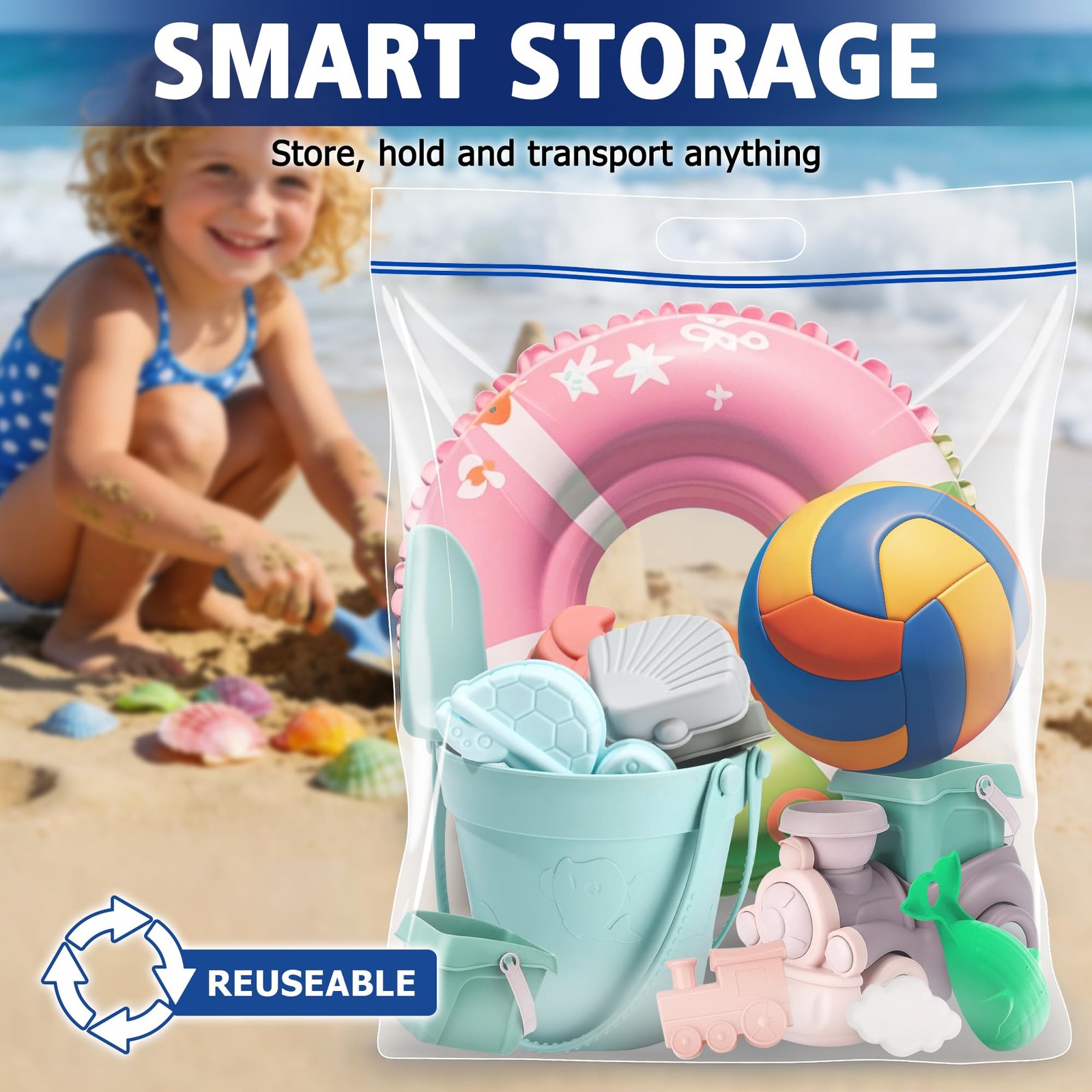 Jumbo Heavy Duty Plastic Storage Extra Large Bags, 25 Gallon 3.5 Mil Thick Cl…