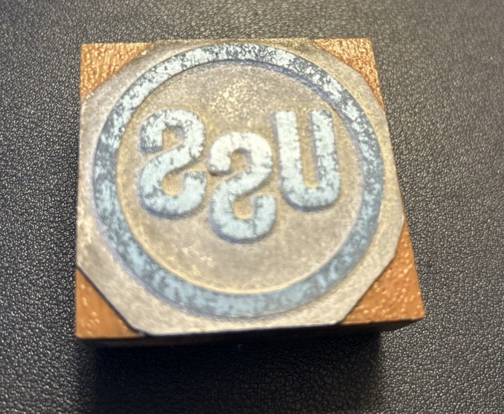 USS Steel | Vintage letterpress printing block – United States Steel