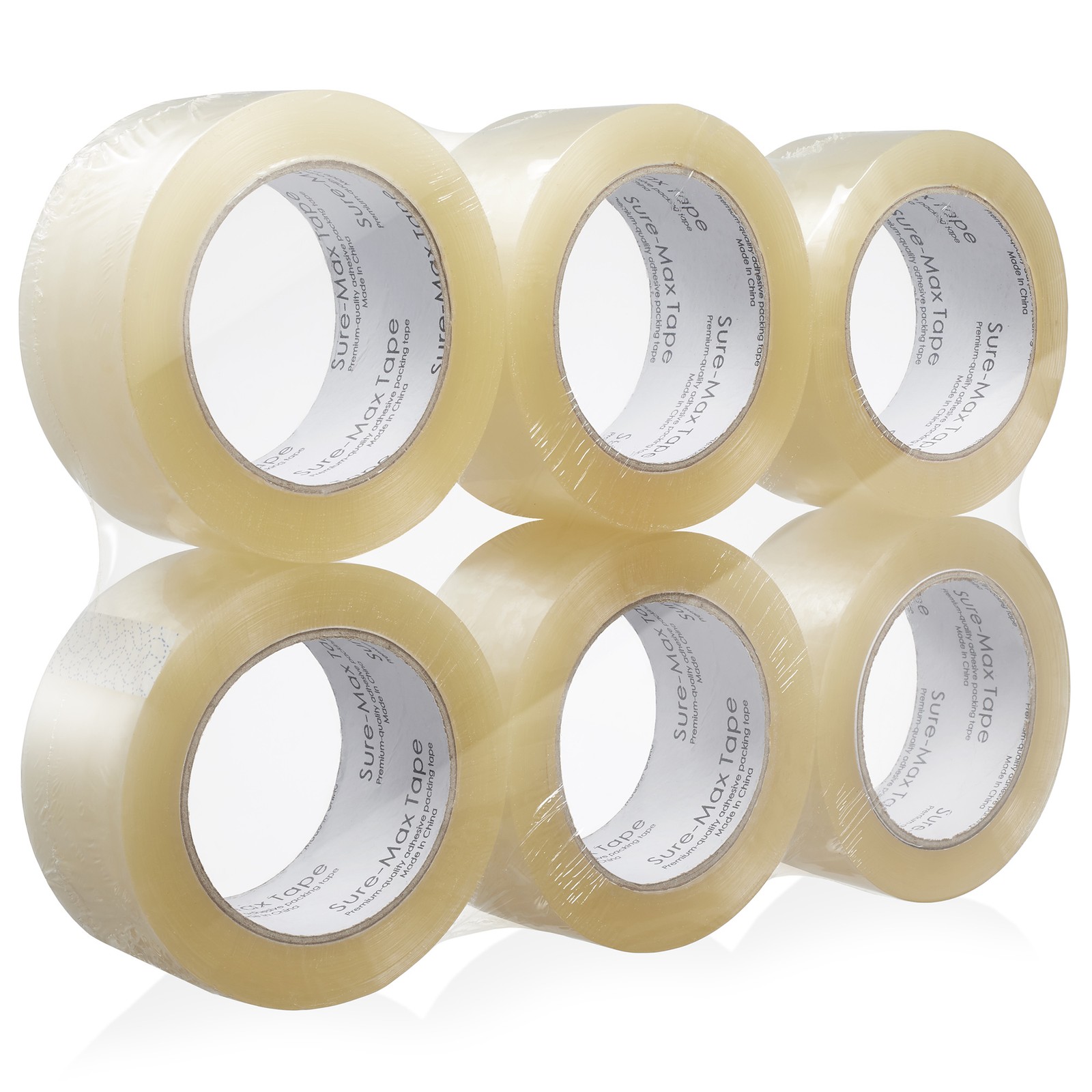 6 Rolls Carton Sealing Clear Packing Tape Box Shipping – 2 mil 2″ x 110 Yards