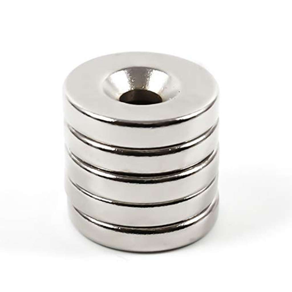 10/30/50Pcs Strong Countersunk Ring Magnets Hole 5mm Rare Earth Neodymium 25*3mm