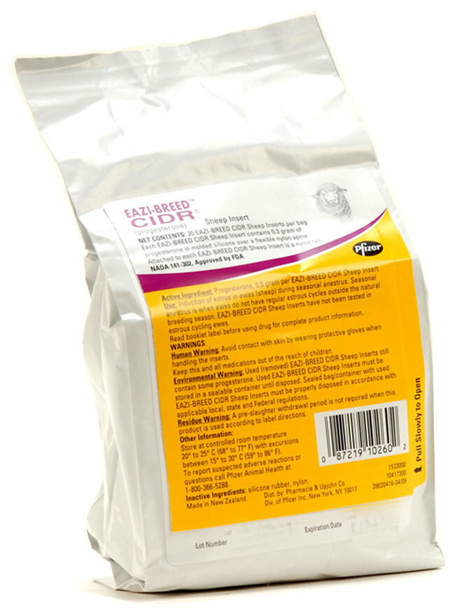 EAZI BREED CIDR Sheep AI Control of Estrous Breeding 20ct