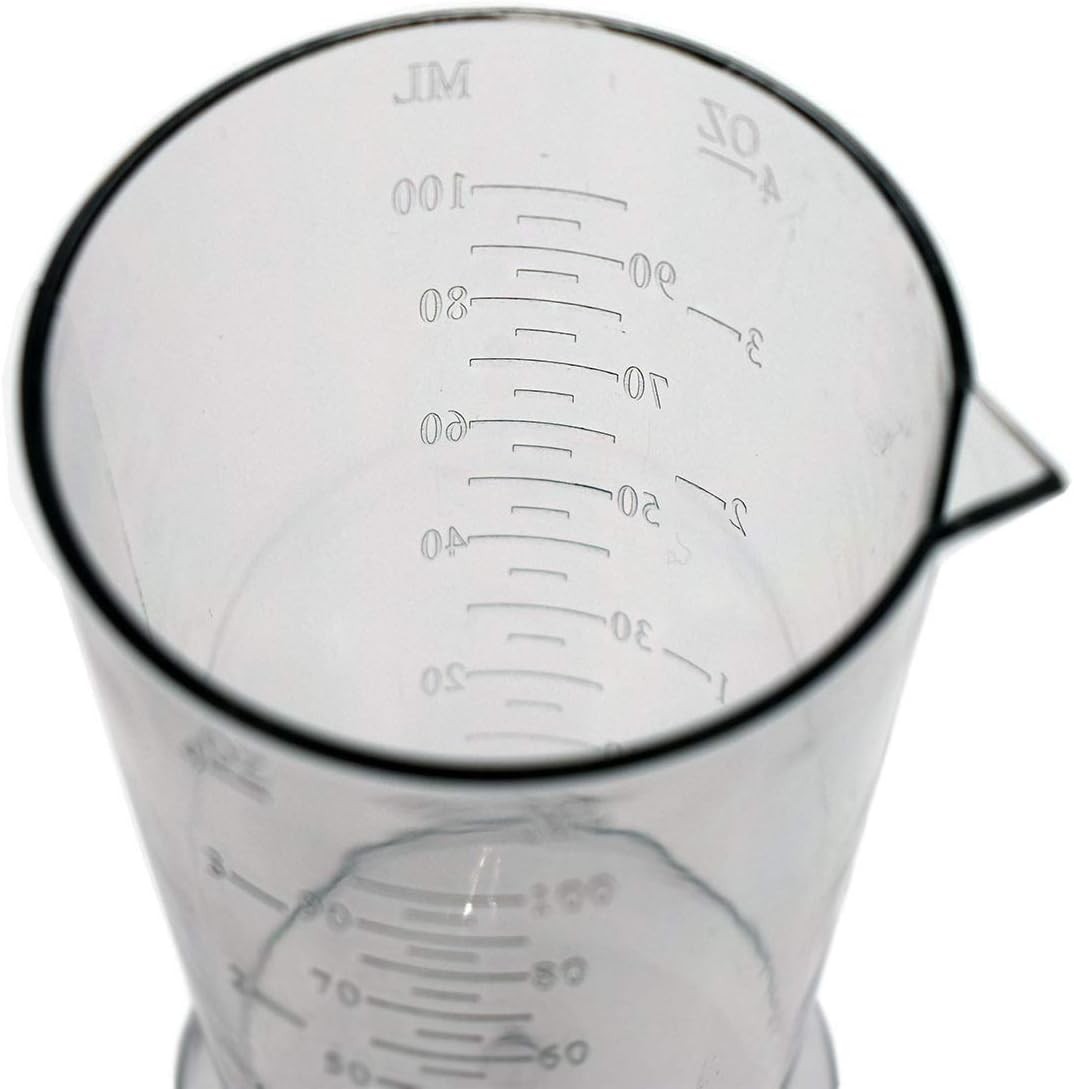 Beaker, Easy To Read Color Beaker, Measurement Markings in Ounces and Millili…
