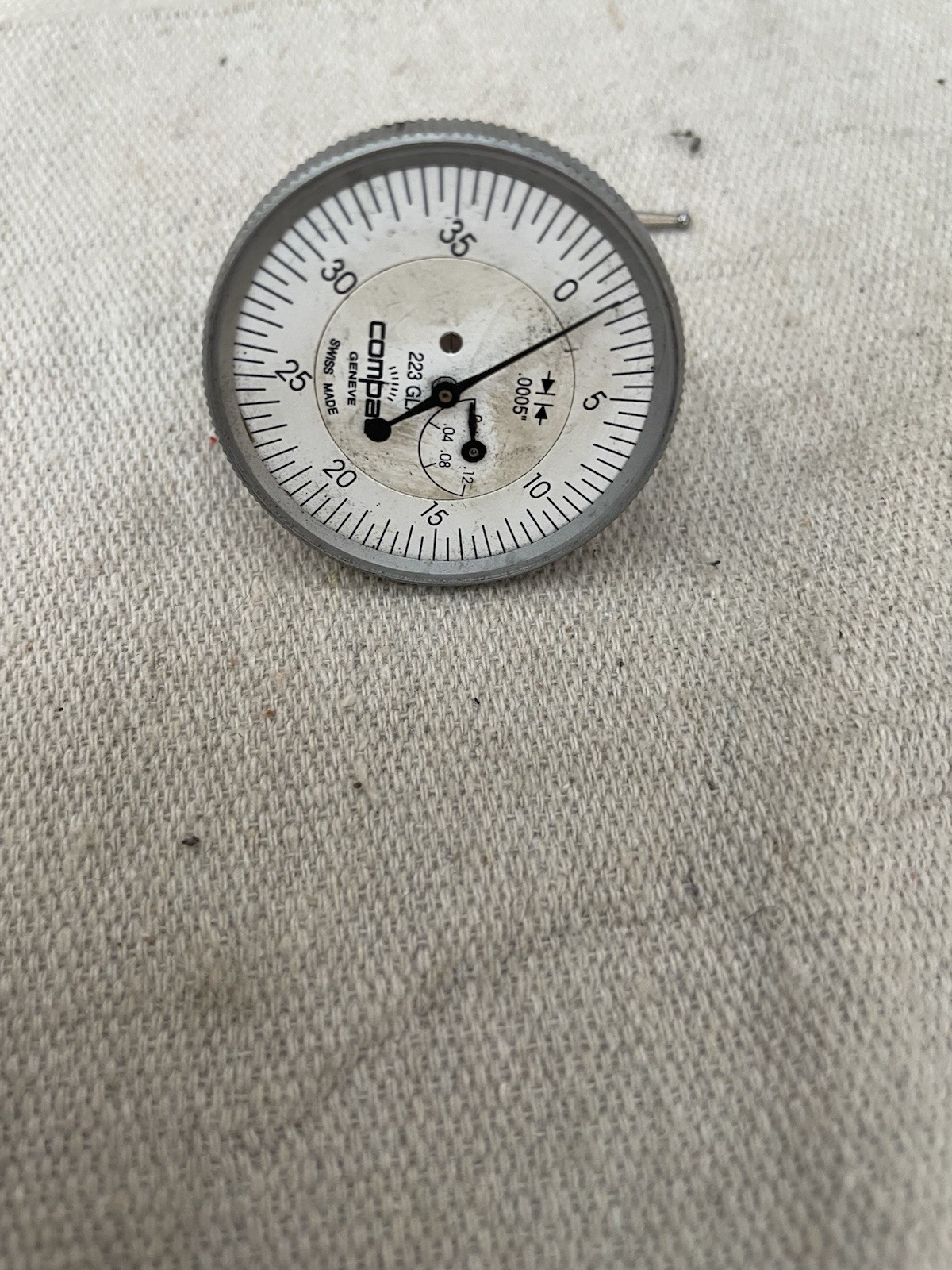 Compac Geneve 223 GLA Test Dial Indicator Gauge Gage Switzerland Missing Screen