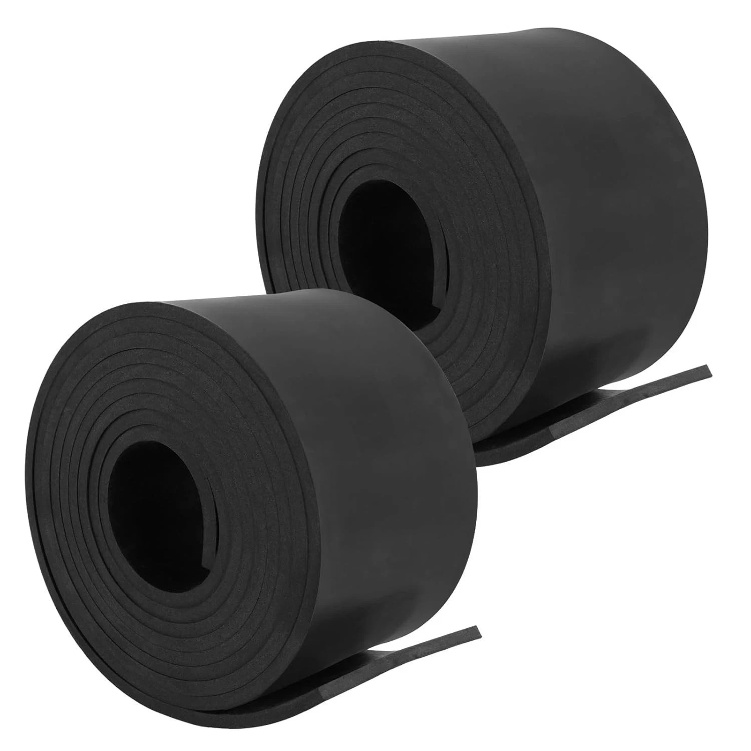 2 Rolls Rubber Sheet, 1/4″ Thick X 4″ Wide X 10′ Long Solid Rubber Strips Roll..