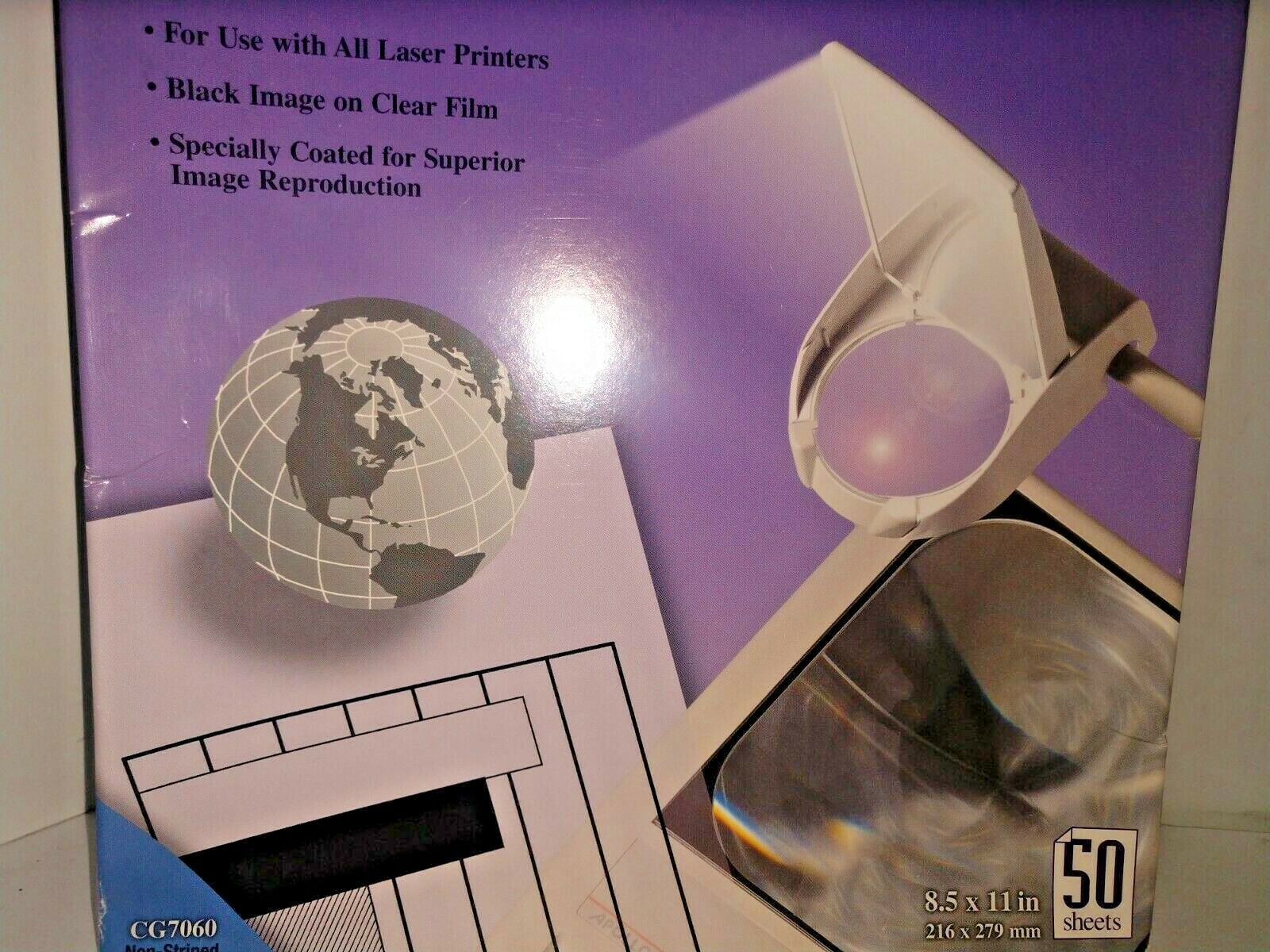 APOLLO LASER PRINTER TRANSPARENCY FILM CG7060 FOR ALL LASER PRINTERS
